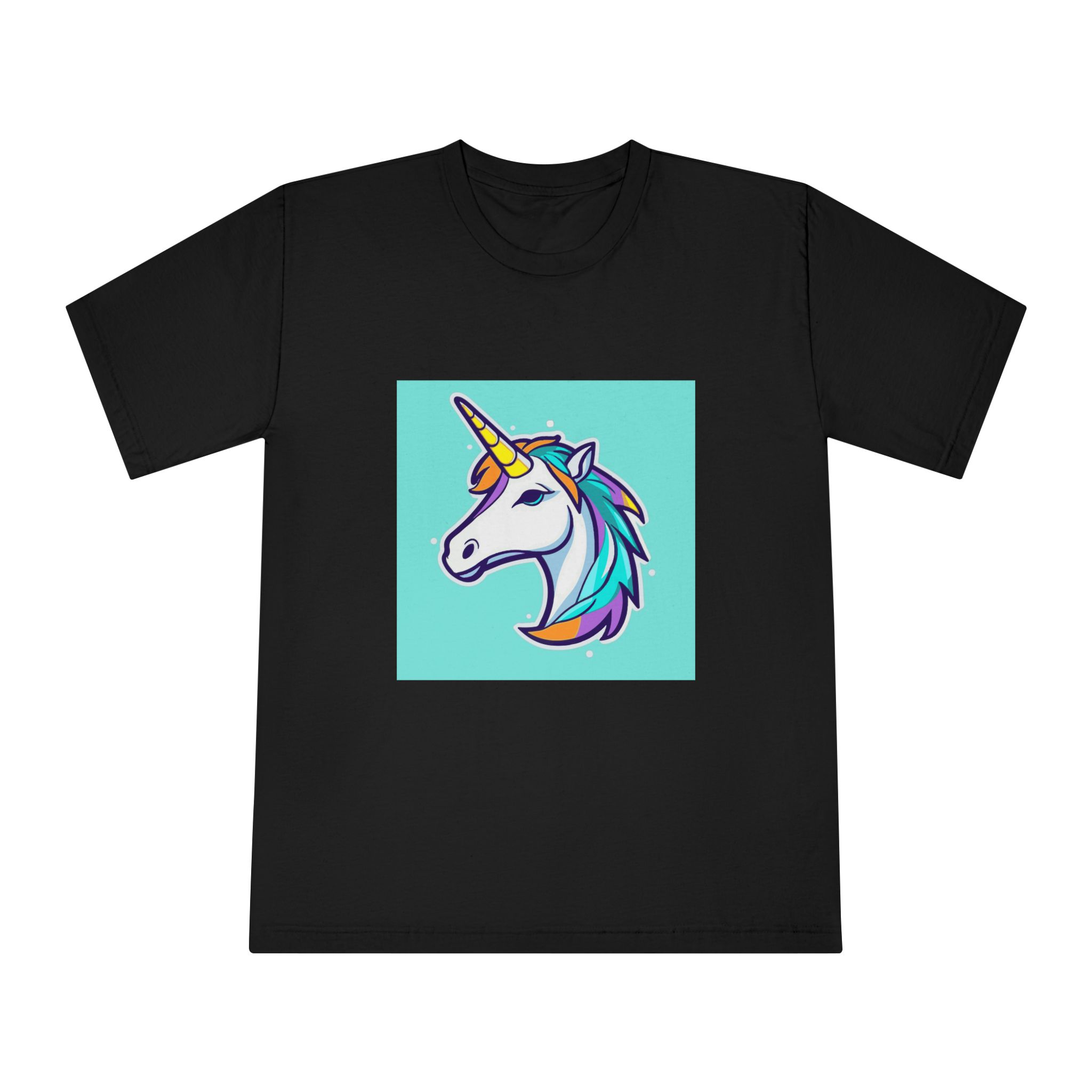Cartoon Unicorn Head Vector With Maximum 16 Colors I 3 Unisex Classic Crewneck T Shirt - Image 5