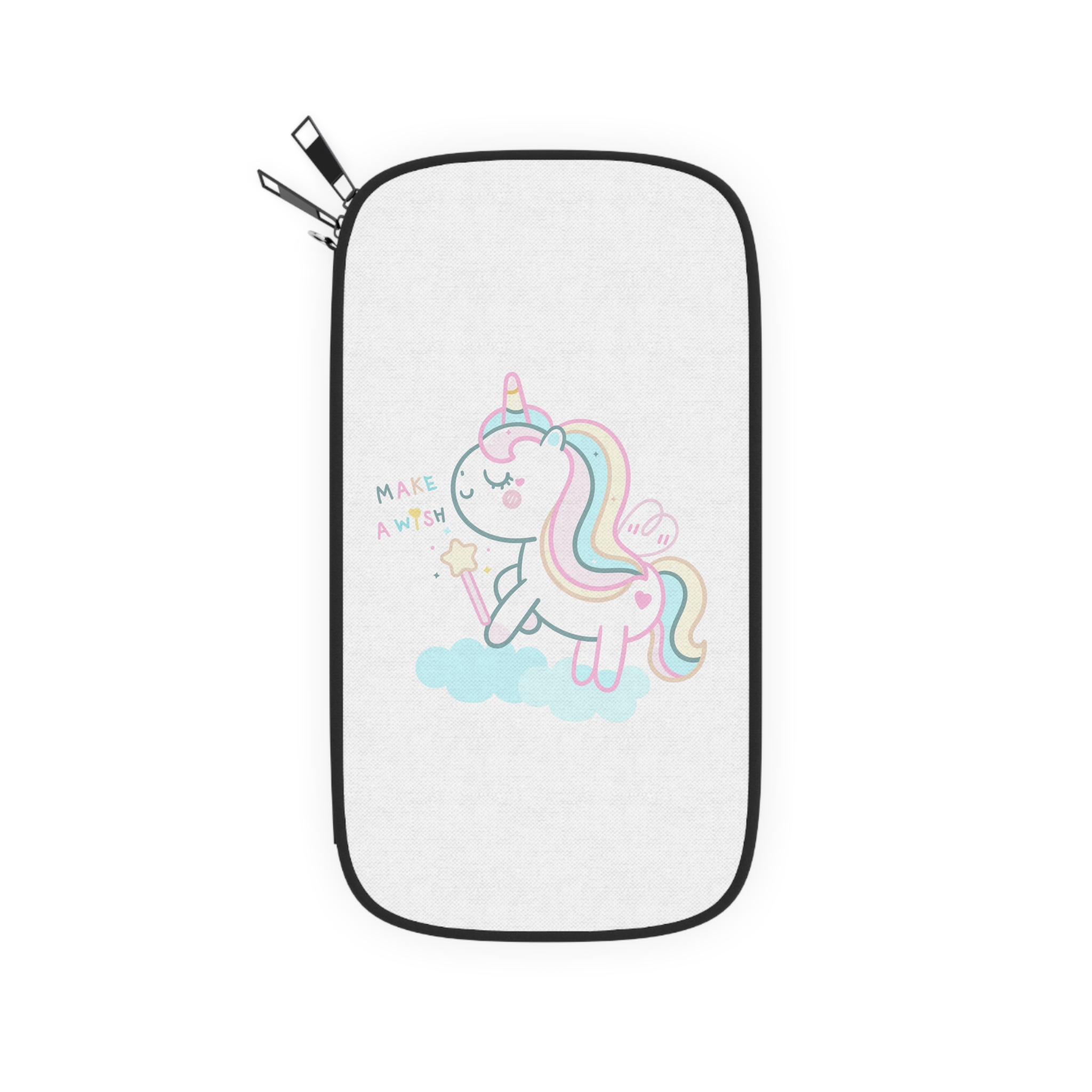 Cute Unicorn Pastel Holding Magic Wand Passport Wallet - Image 2