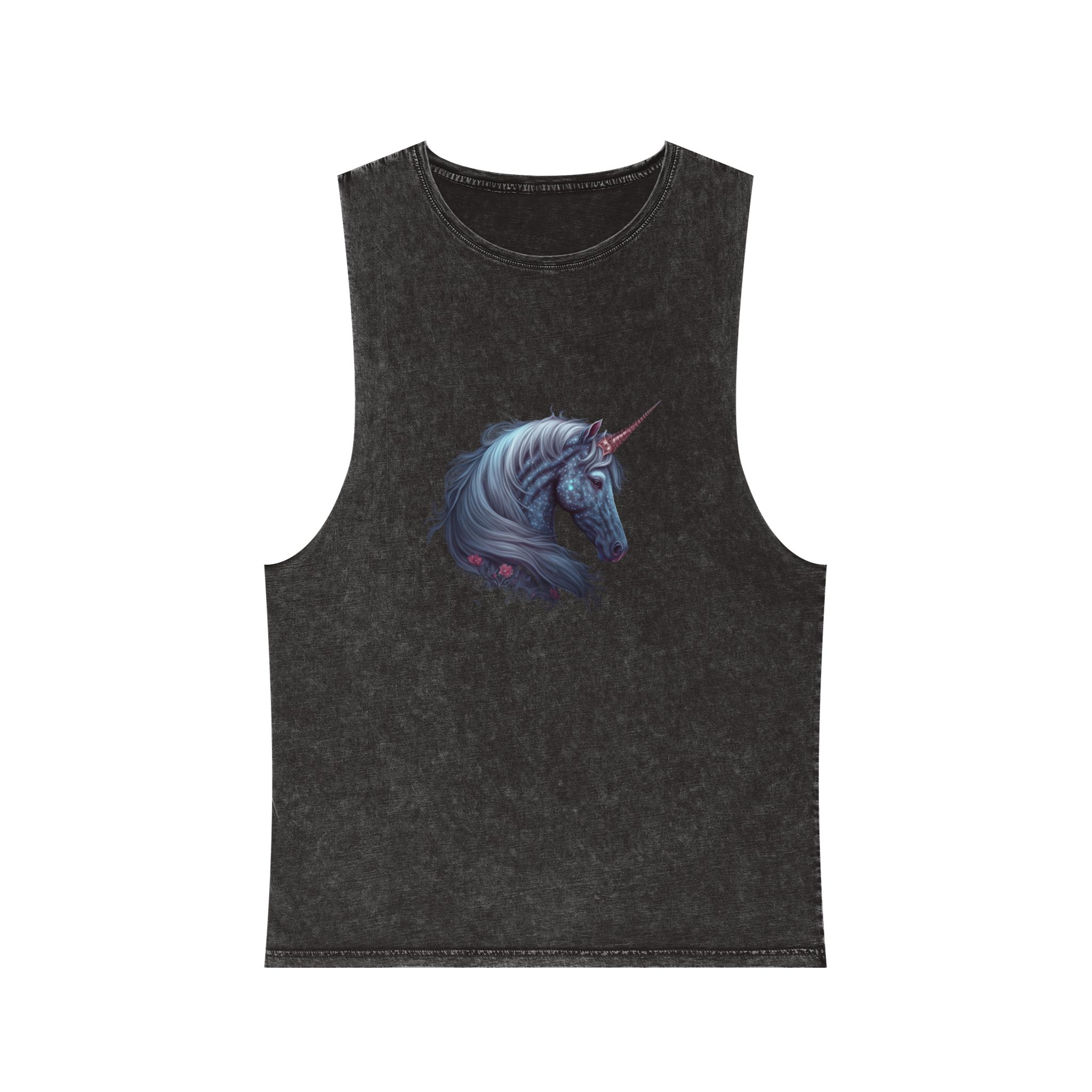 Mystic Unicorn Unisex Stonewash Tank Top