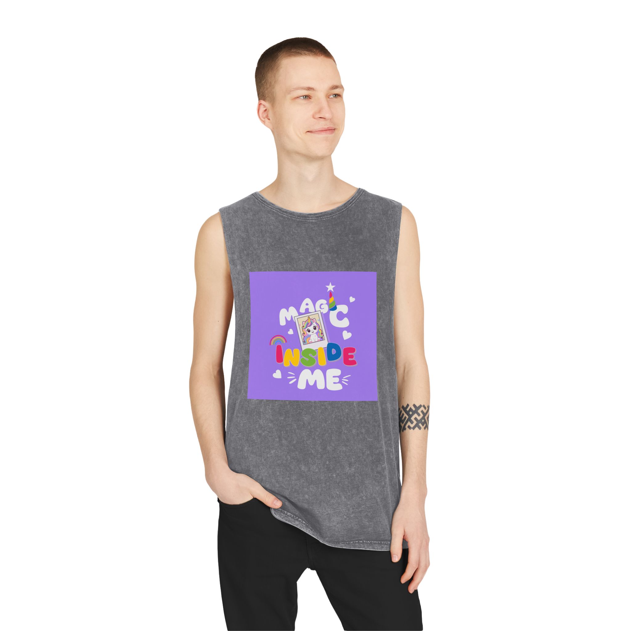 Original Design 02F2E7 Unisex Stonewash Tank Top - Image 11
