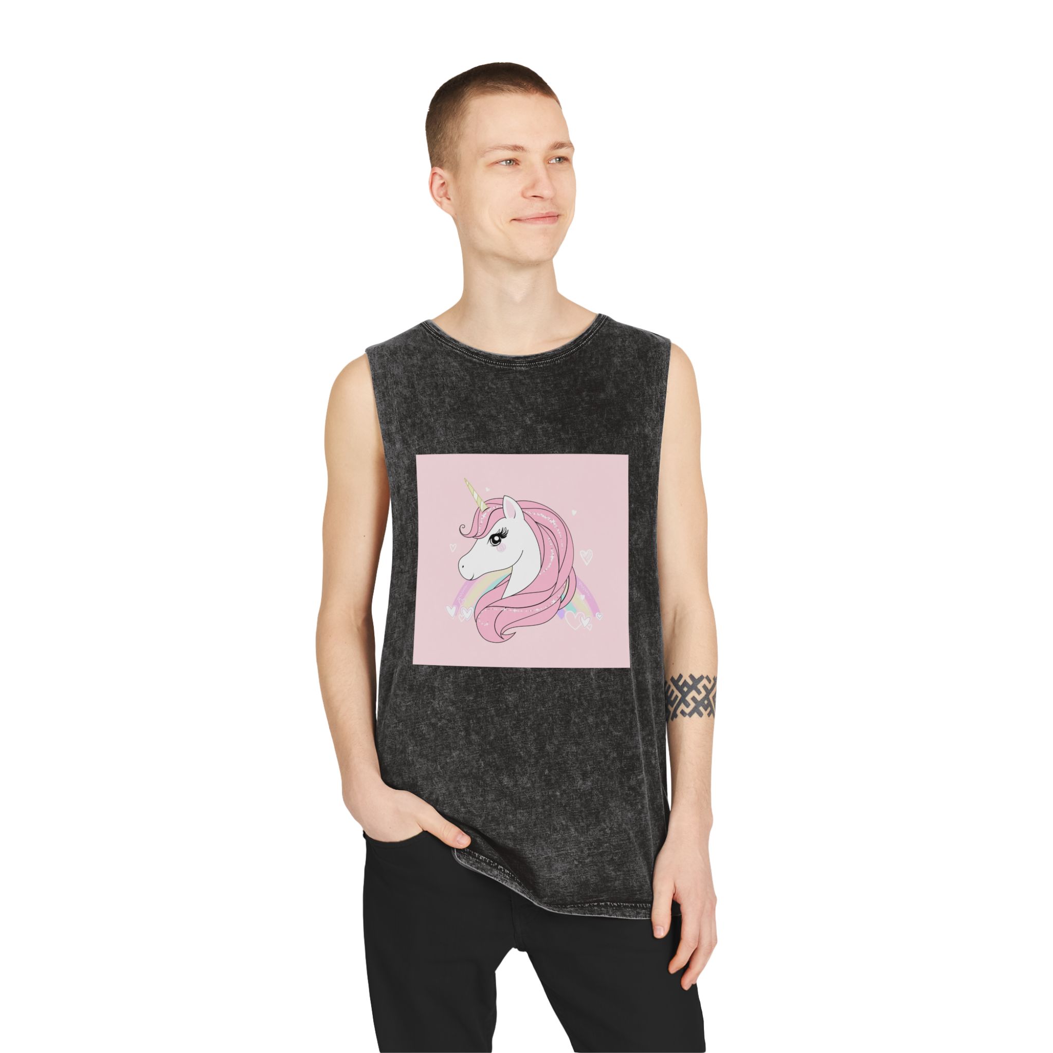 Unicorn V532 Unisex Stonewash Tank Top - Image 3