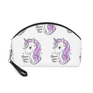 Art Beautiful Little Unicorn On A White Background Sequins Print For Clothes and T Shirts Vector Illustration Cartoon Makeup Bag