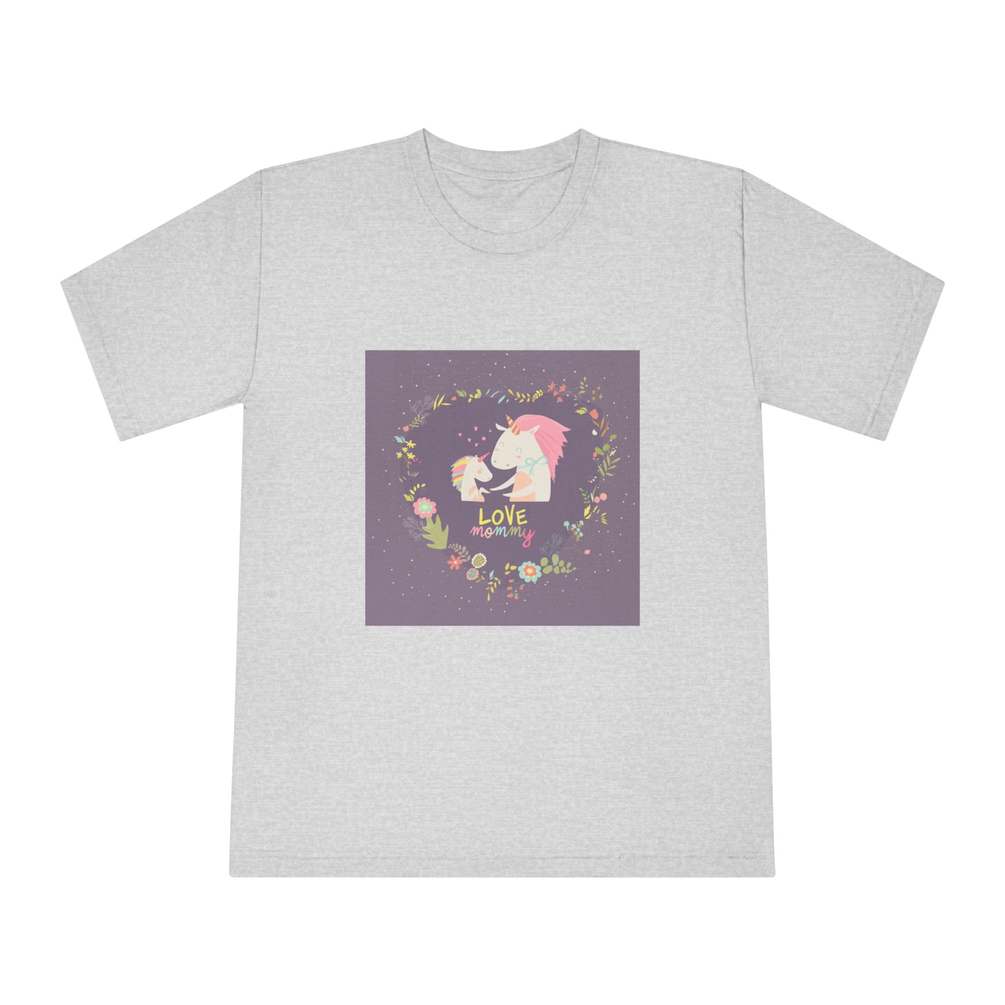 Cute Small Unicorn With Mom Wreath Unisex Classic Crewneck T Shirt - Image 13