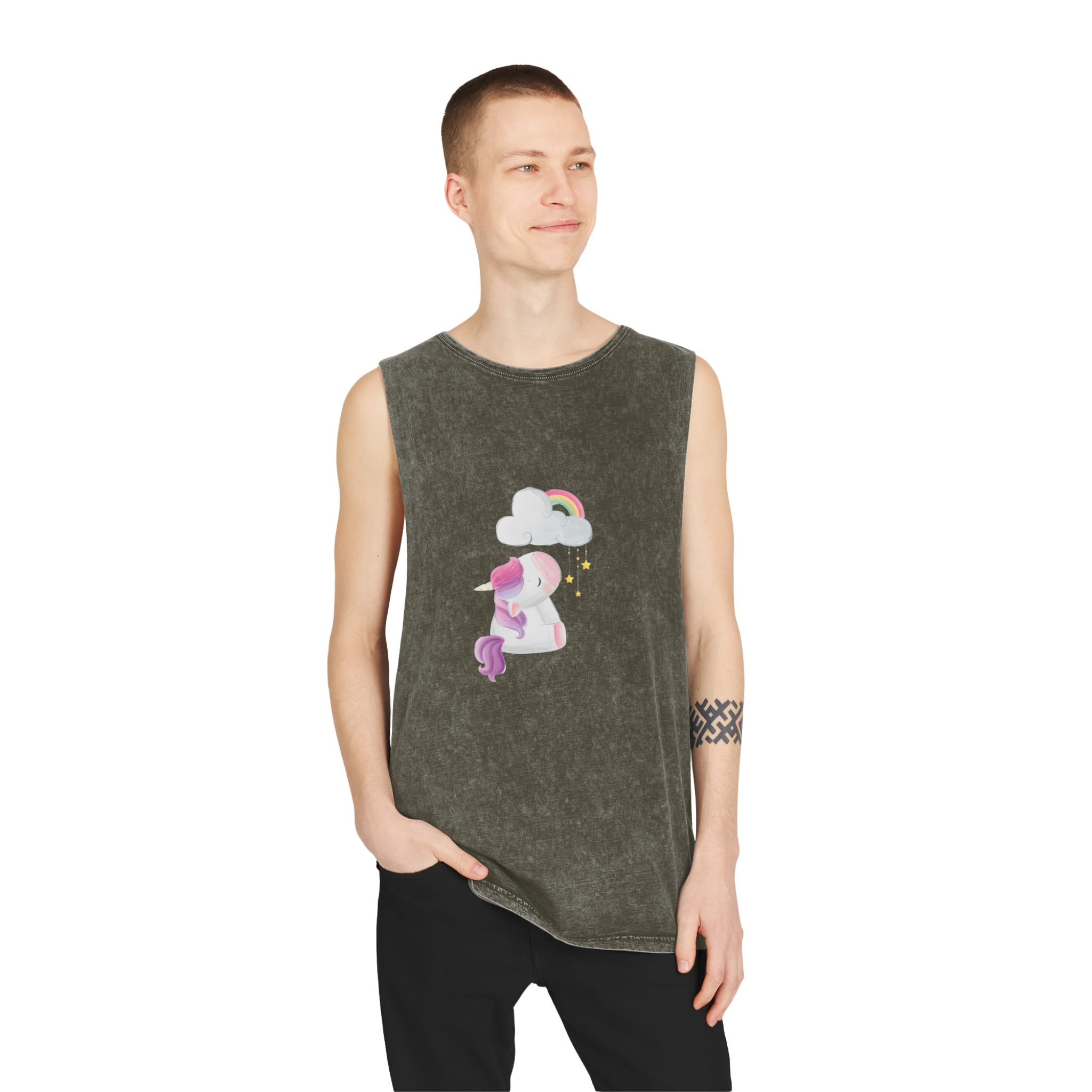 Unicorn V401 Unisex Stonewash Tank Top - Image 7
