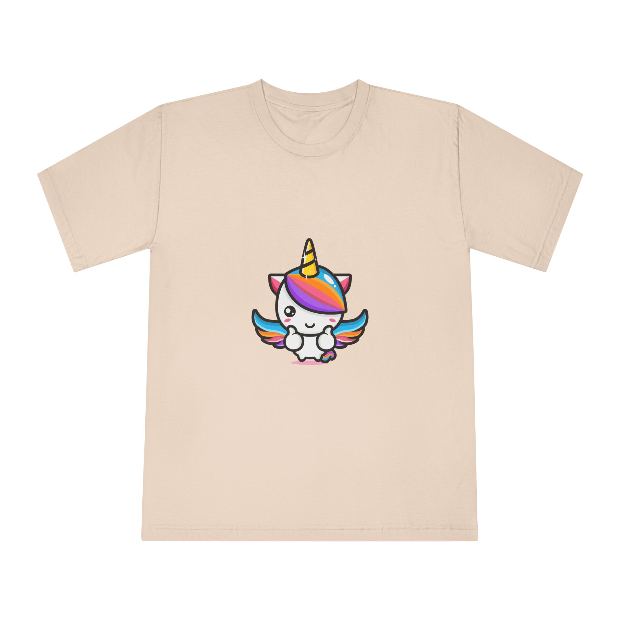 Cute Unicorn Mascot Design Unisex Classic Crewneck T Shirt - Image 9