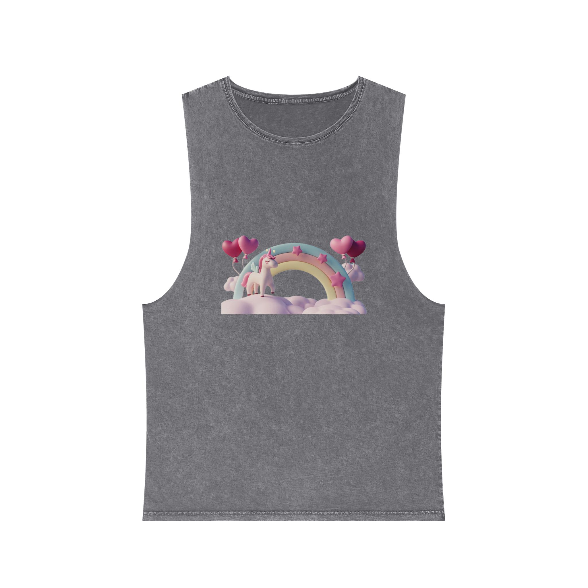 Unicorn V428 Unisex Stonewash Tank Top - Image 9