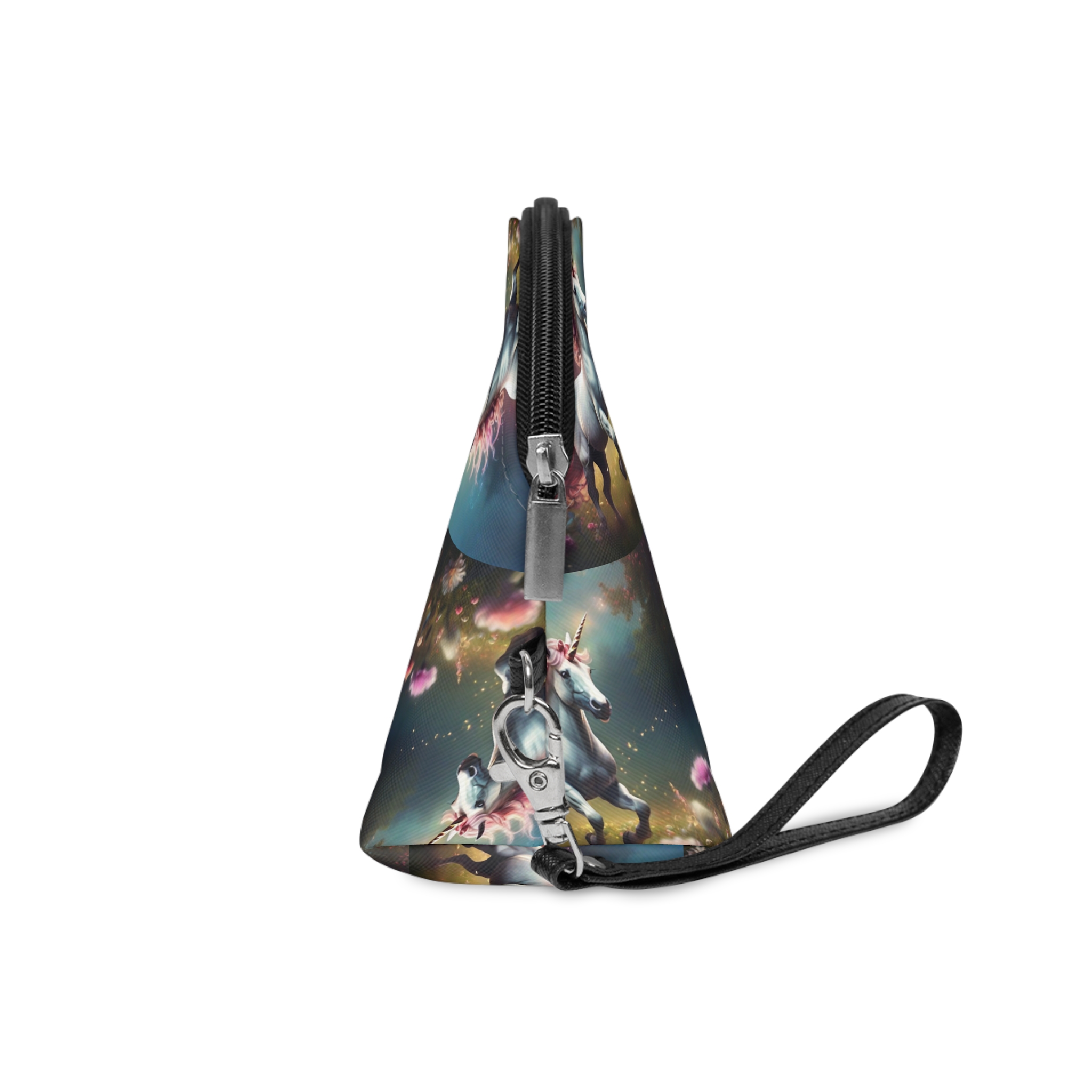 Beautiful Unicorn Running Magical Meadow Unicorn Background Images Whimsical Unicorn (22) Makeup Bag - Image 3