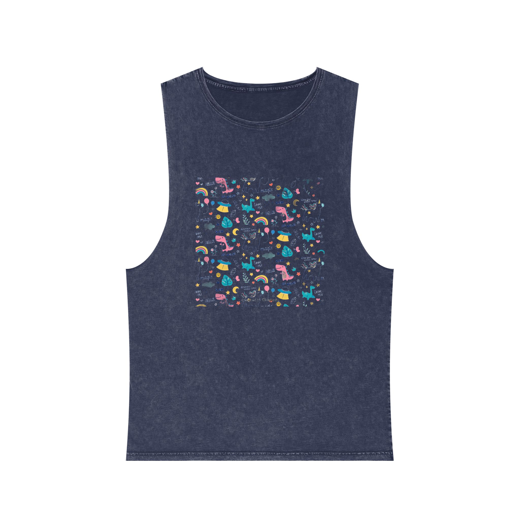 Unicorn V156 Unisex Stonewash Tank Top - Image 13