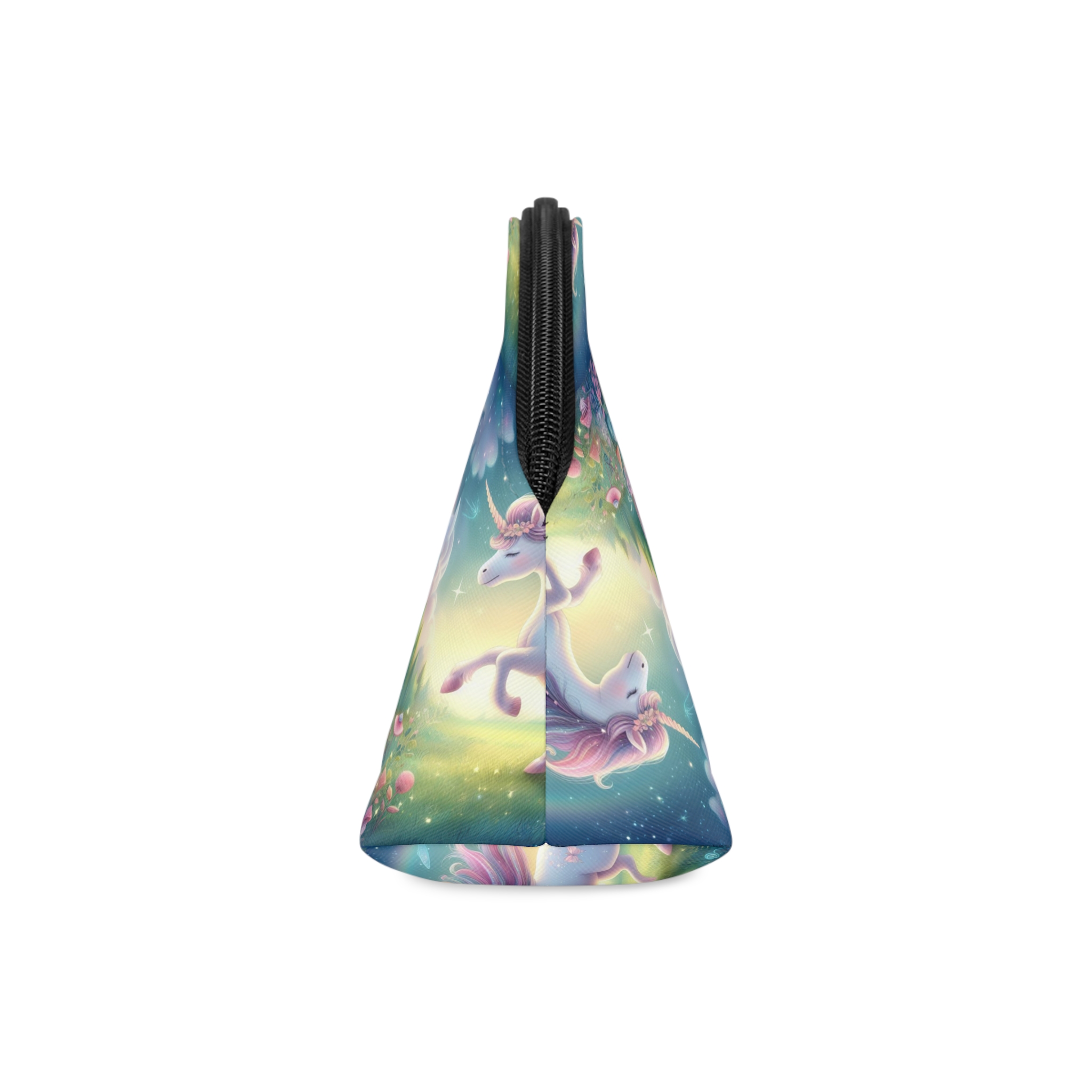 Beautiful Unicorn Running Magical Meadow Unicorn Background Images Whimsical Unicorn (62) Makeup Bag - Image 4
