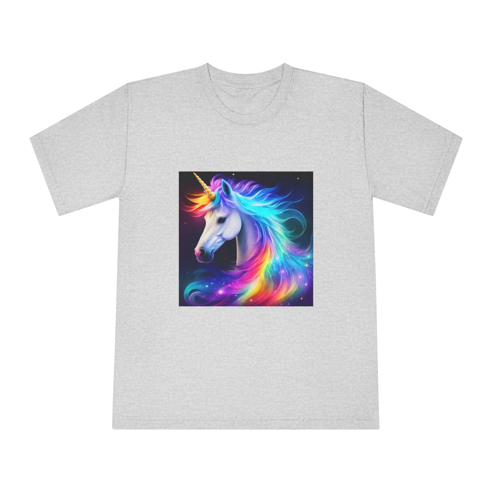 Portrait Unicorn Isolated Stars Background Generative Artificial Intelligence Unisex Classic Crewneck T Shirt - Image 13