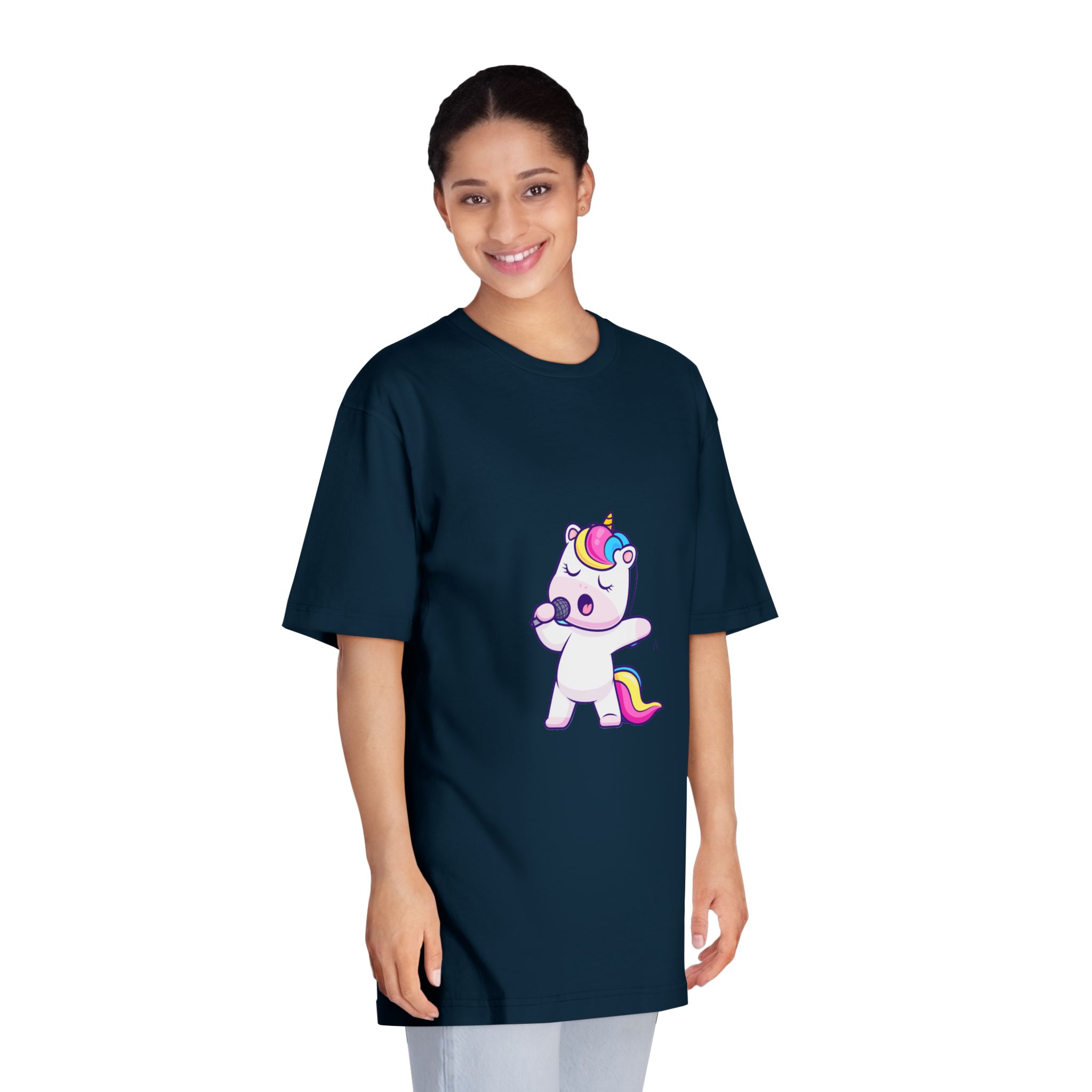 Cute Unicorn Singing Unisex Classic Crewneck T Shirt - Image 19