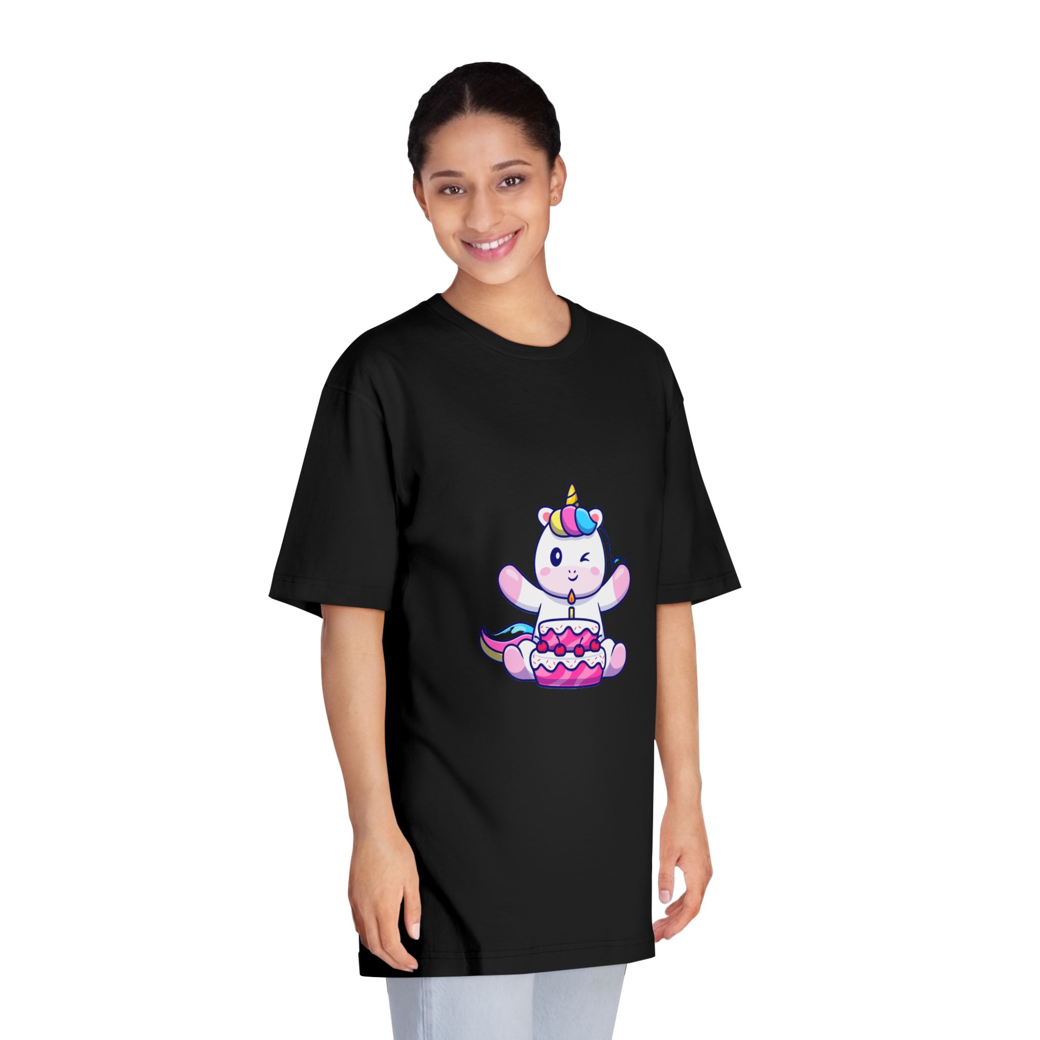 Cute Unicorn Birthday Unisex Classic Crewneck T Shirt - Image 7