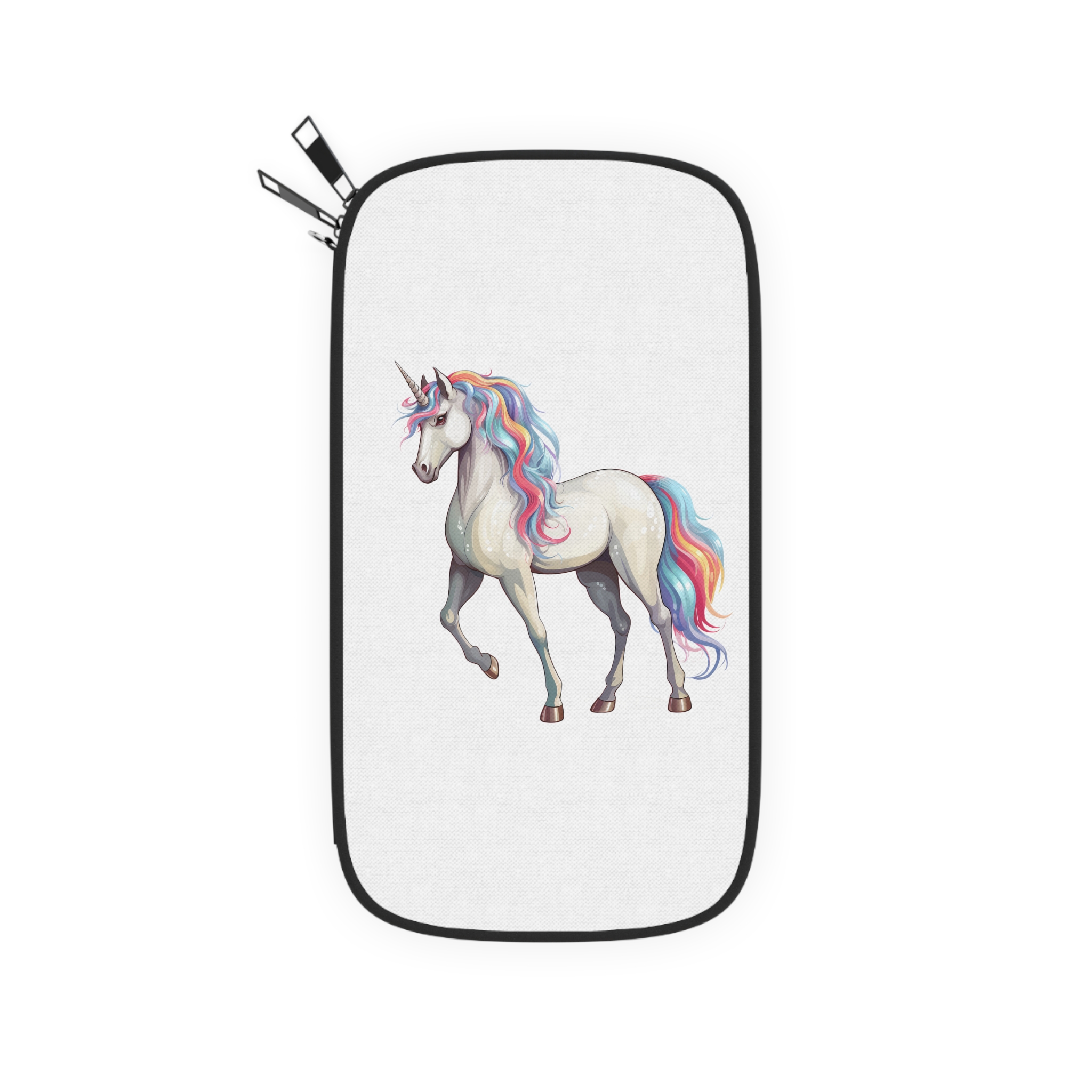 Fantasy Unicorn Isolated White Background Passport Wallet - Image 2