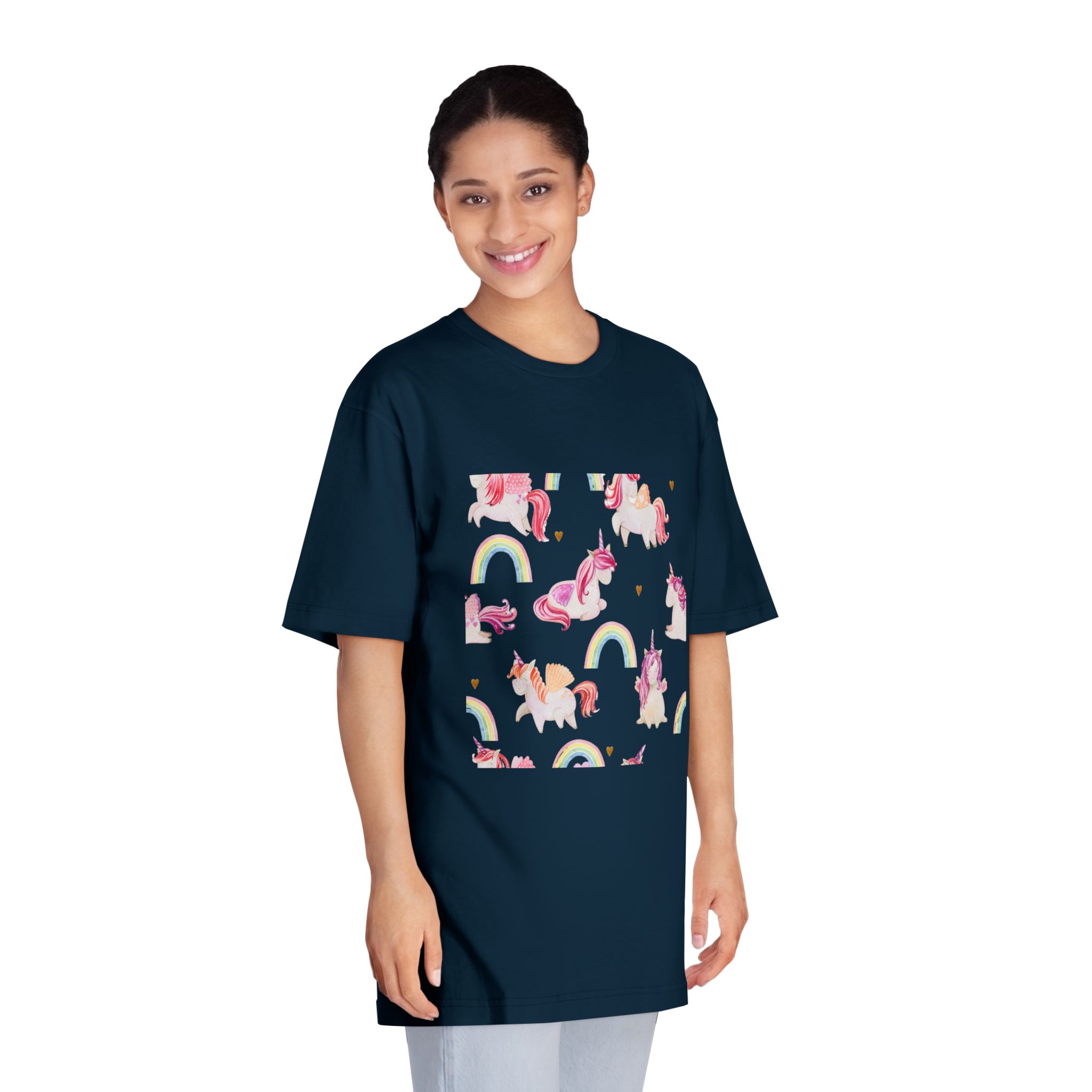 Watercolor Unicorns Seamless Pattern Magical Fantasy Character Fotor Bg Remover 20231203171217 Unisex Classic Crewneck T Shirt - Image 19