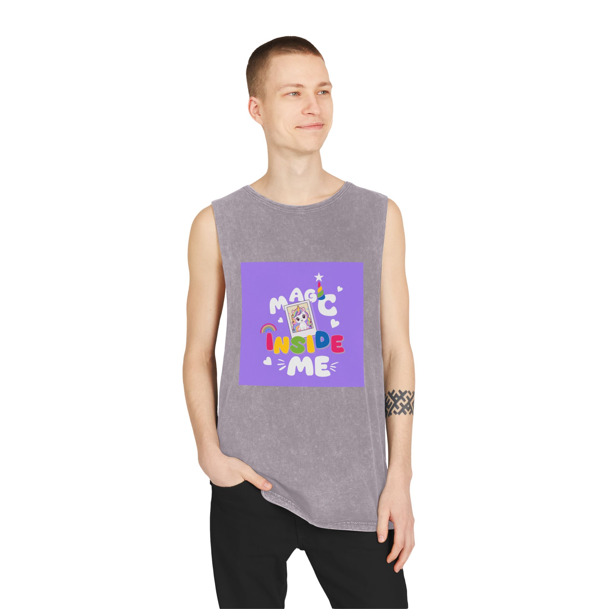 Original Design 02F2E7 Unisex Stonewash Tank Top - Image 19