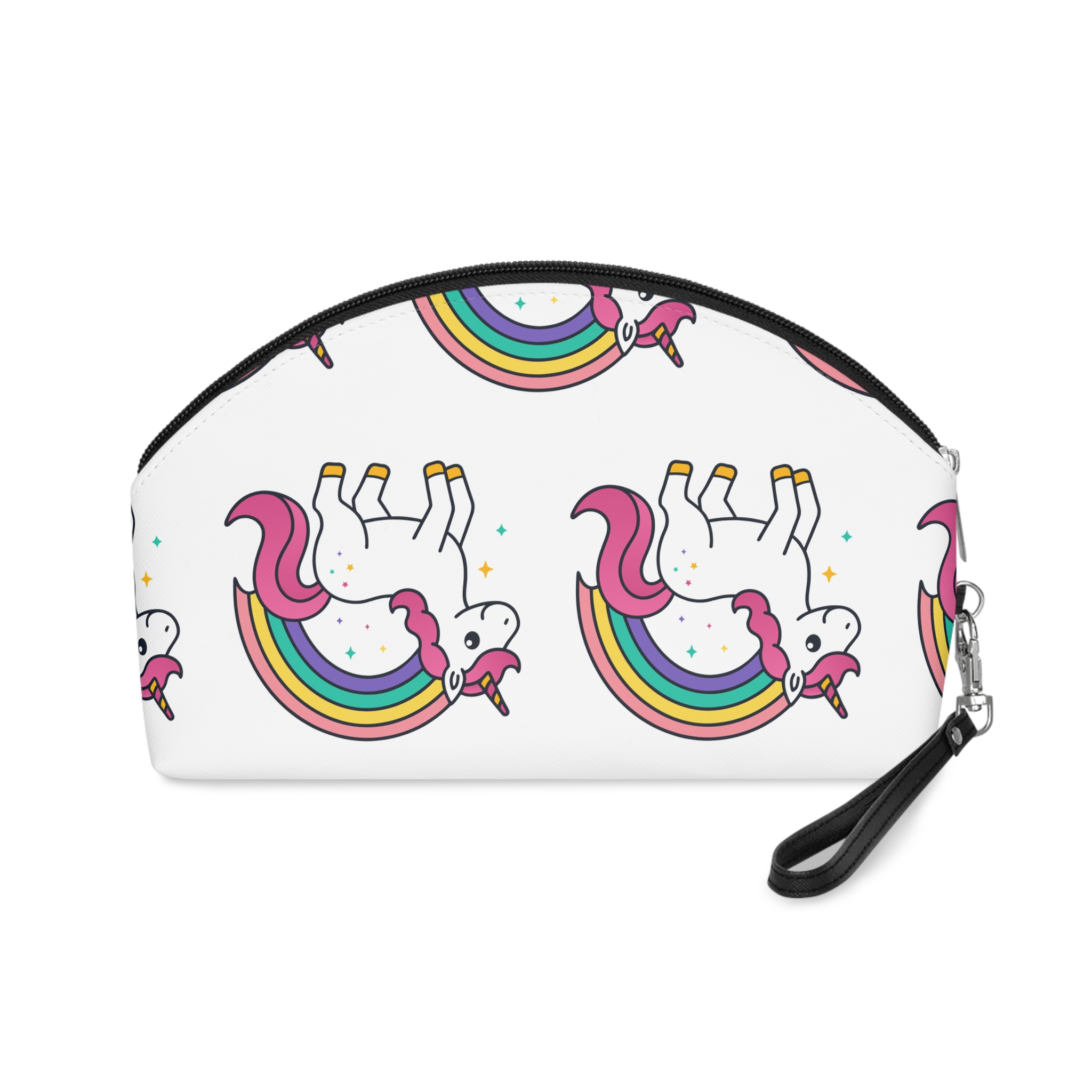 Unicorn Coloring Page Hand Drawing Illustration Children Makeup Bag - Image 2
