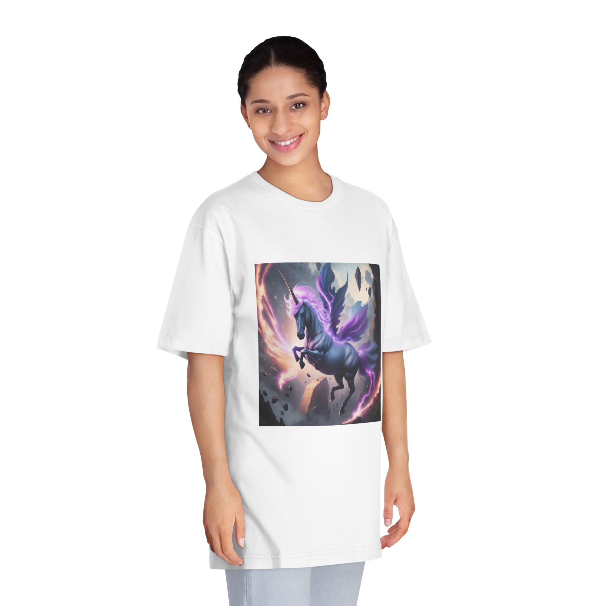 Unicorn Painting Unisex Classic Crewneck T Shirt - Image 3