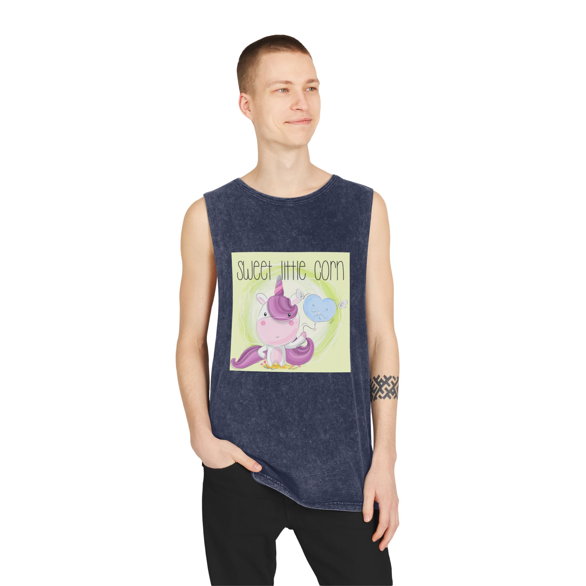 Unicorn V158 Unisex Stonewash Tank Top - Image 15