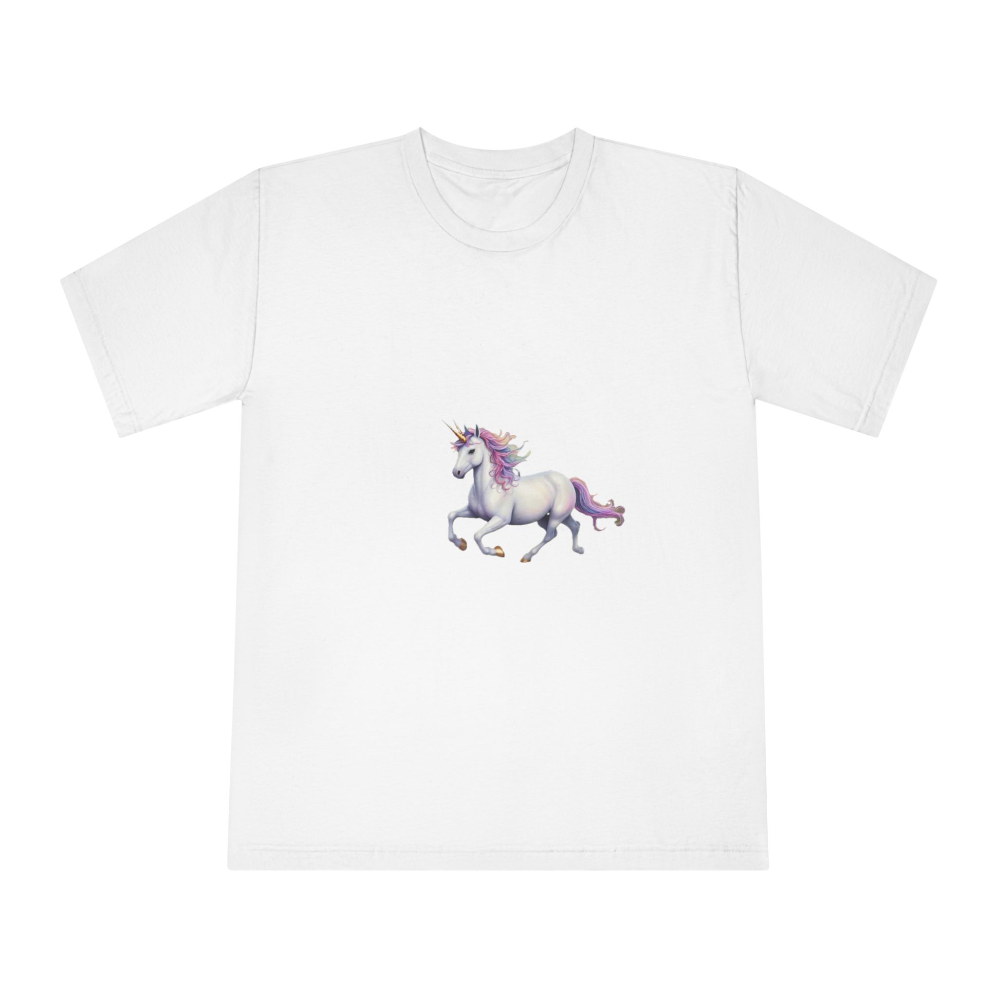 Beautiful Unicorn Running Magical Meadow Unicorn Background Images Whimsical Unicorn (7) Unisex Classic Crewneck T Shirt