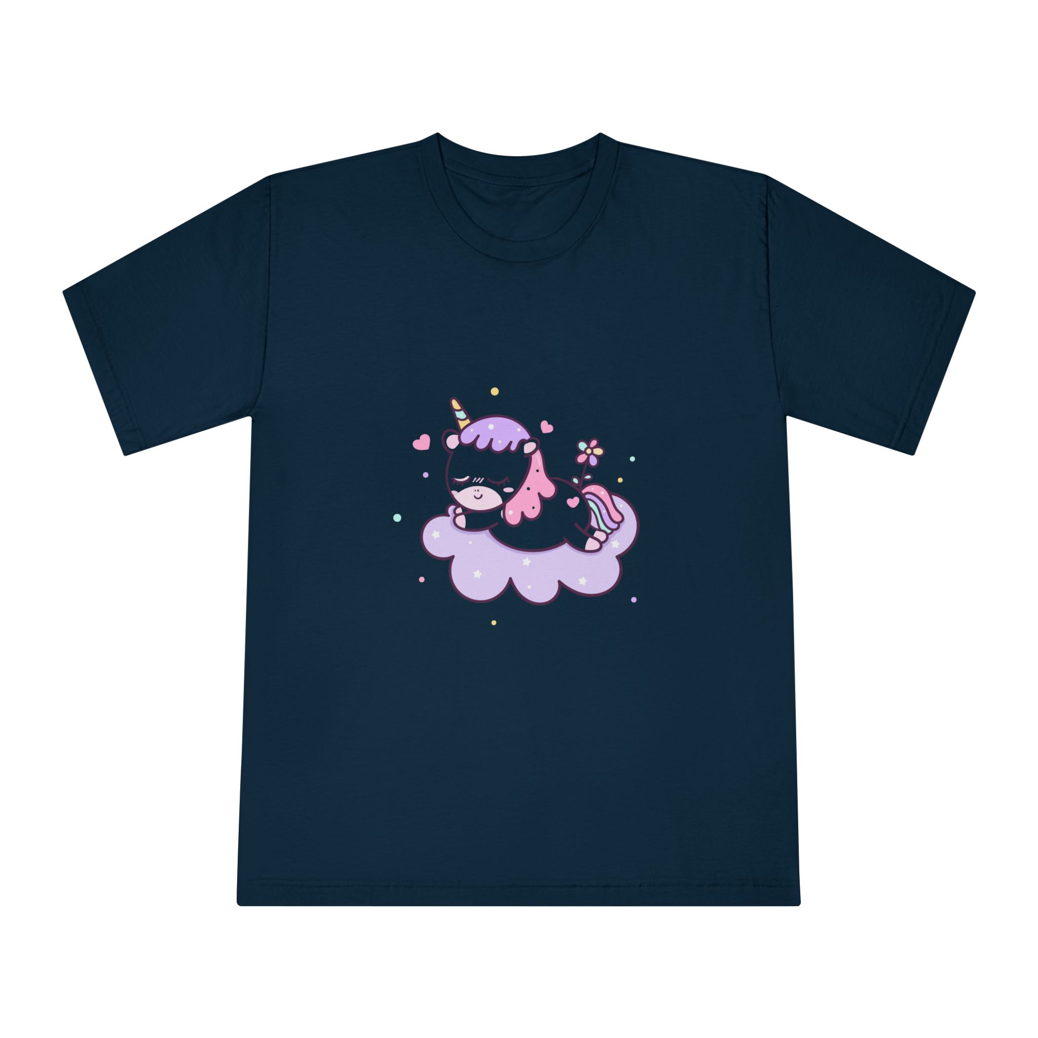 Cute Unicorn Vector Sweet Dream Sky Unisex Classic Crewneck T Shirt - Image 17