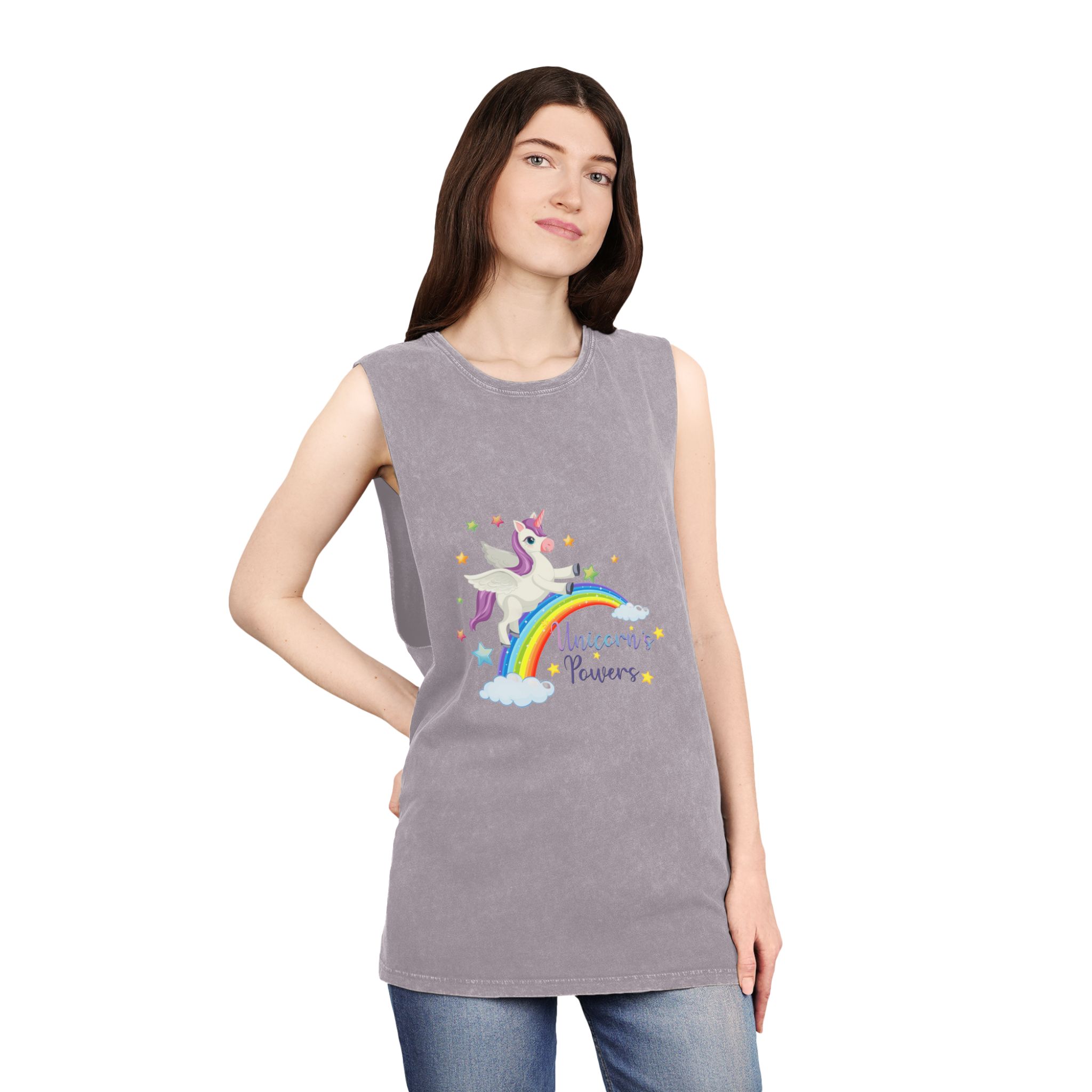 Unicorn V6 Unisex Stonewash Tank Top - Image 20