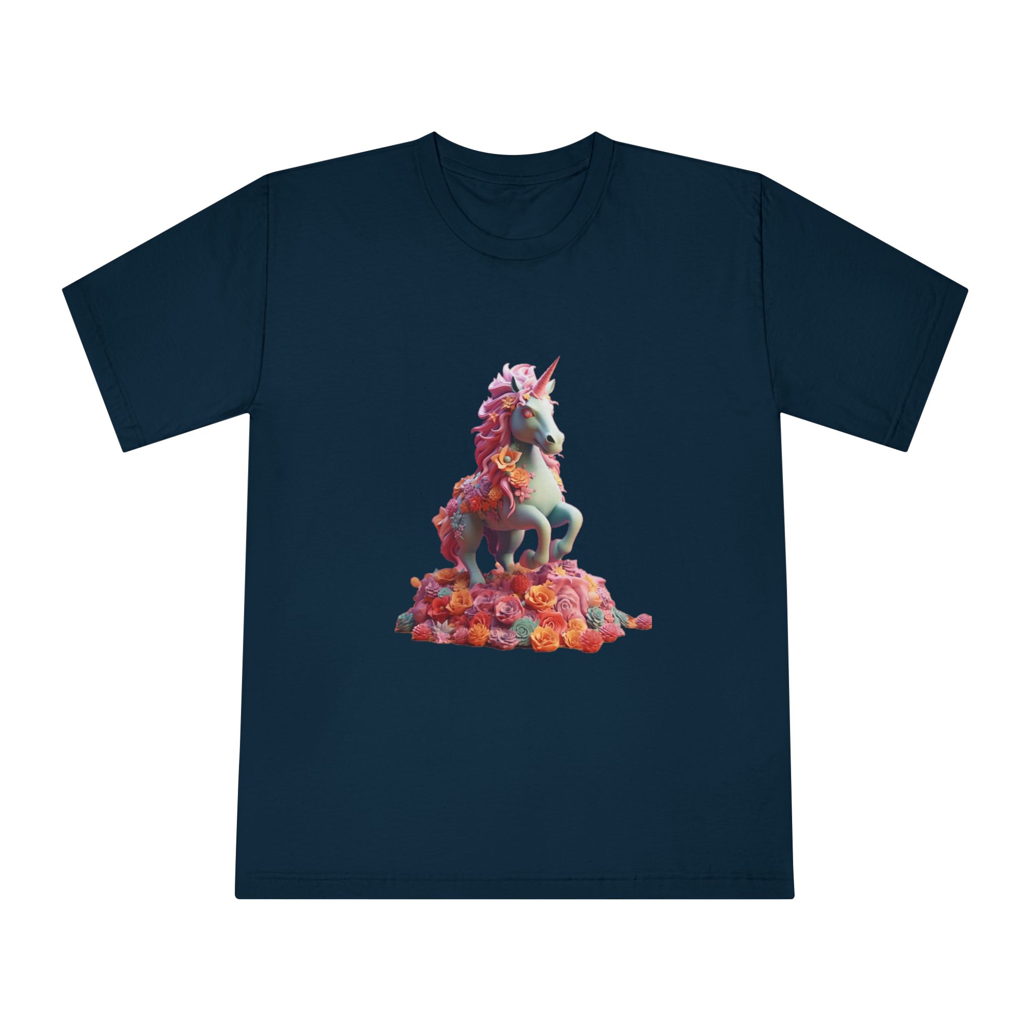 Colorful 3d Mythical Unicorn (3) Copy Unisex Classic Crewneck T Shirt - Image 17