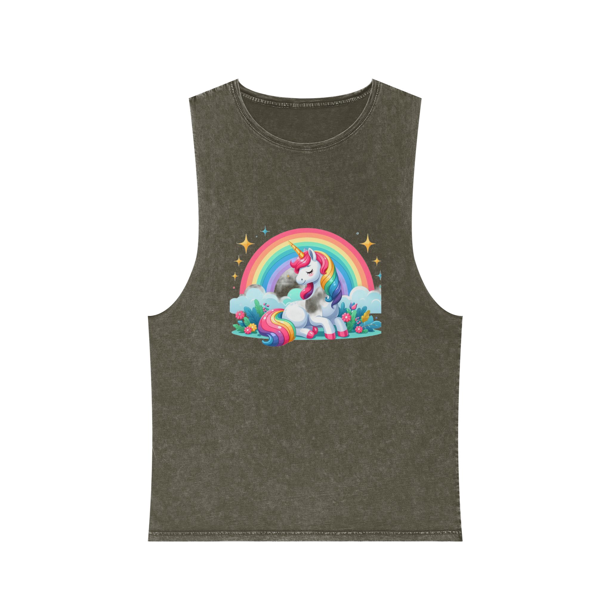 Unicorn Copia 2 Unisex Stonewash Tank Top - Image 5