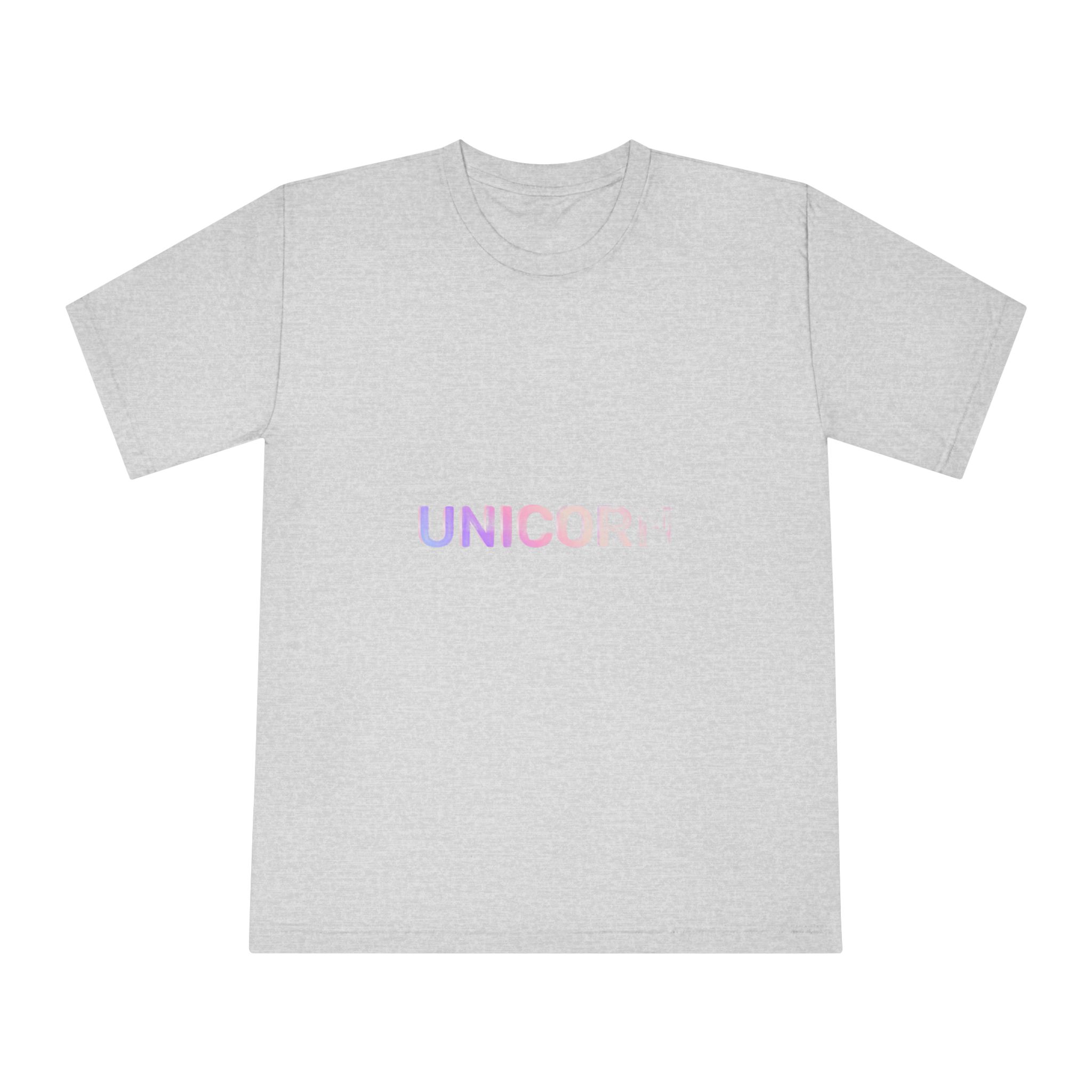 Unicorn Word Holographic Text Style Unisex Classic Crewneck T Shirt - Image 13