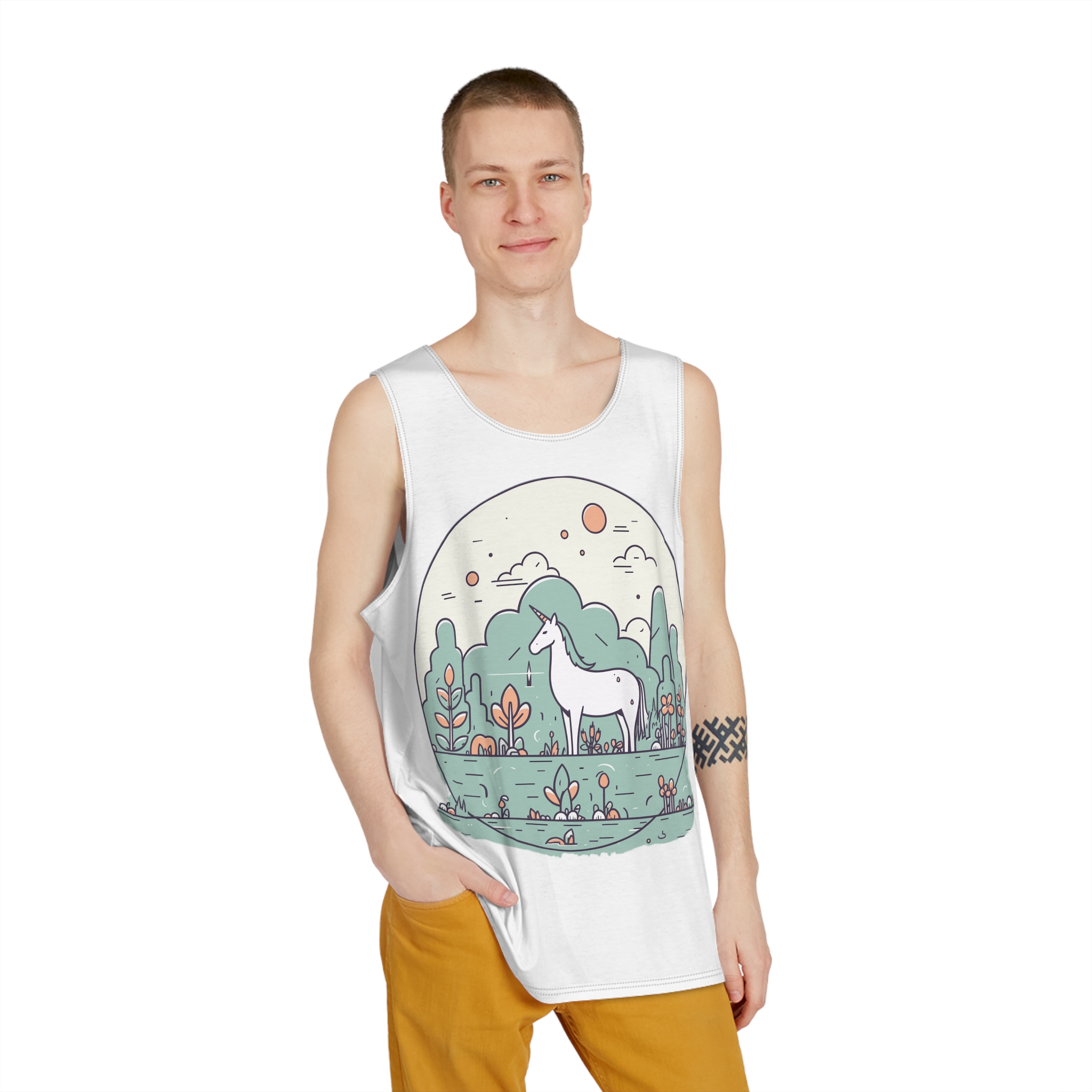Unicorns 5 Mens Tank Aop - Image 3