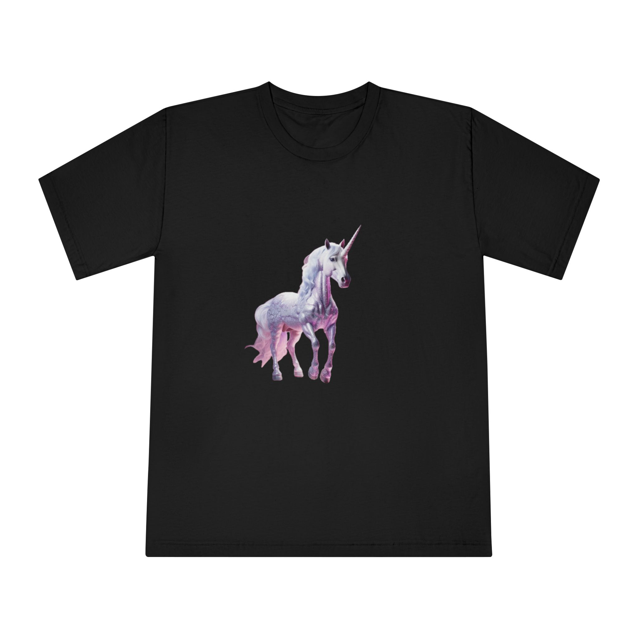 Unicorn With Pink Tone Colors (1) Unisex Classic Crewneck T Shirt - Image 5