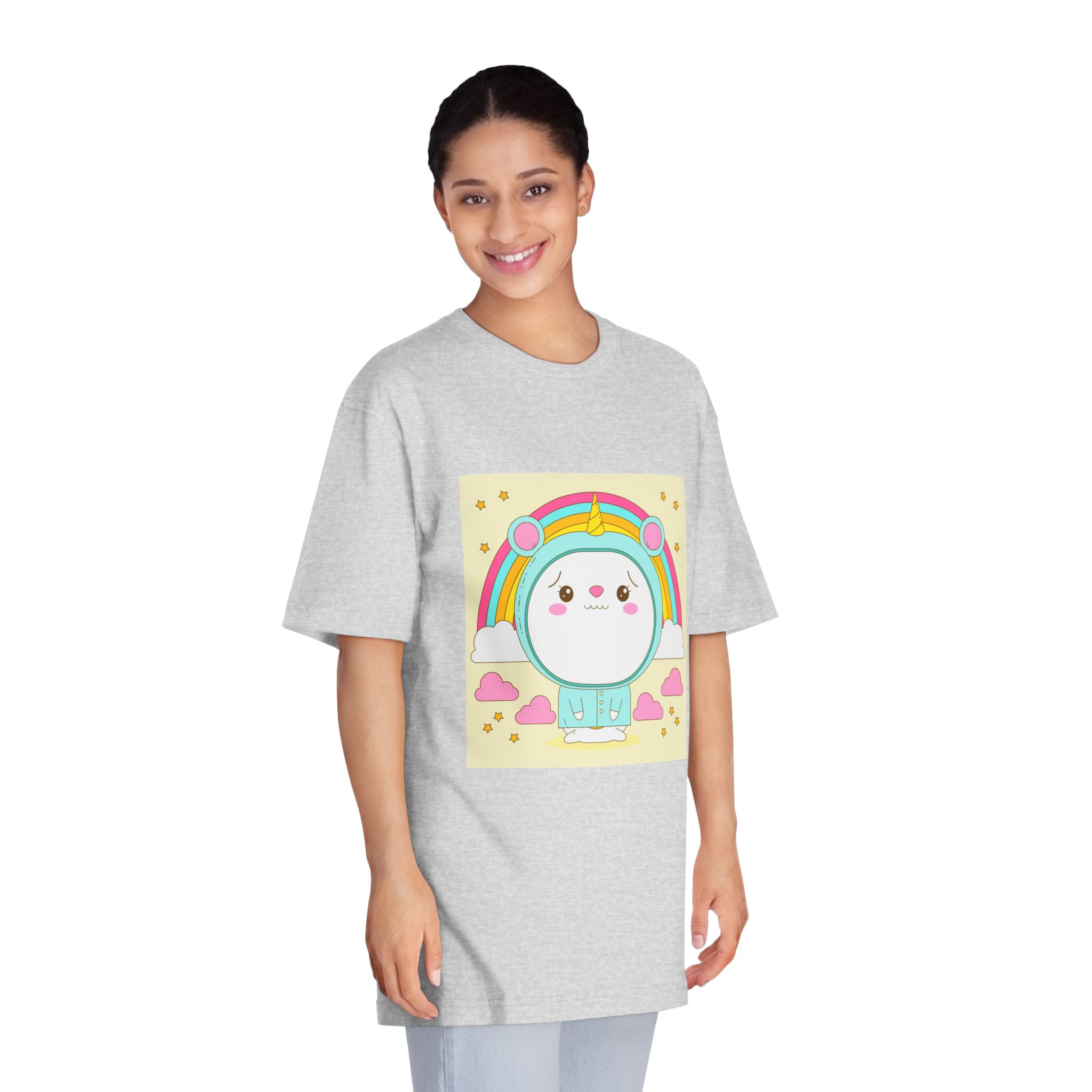 Hand Drawn Kawaii Animal Unisex Classic Crewneck T Shirt - Image 15