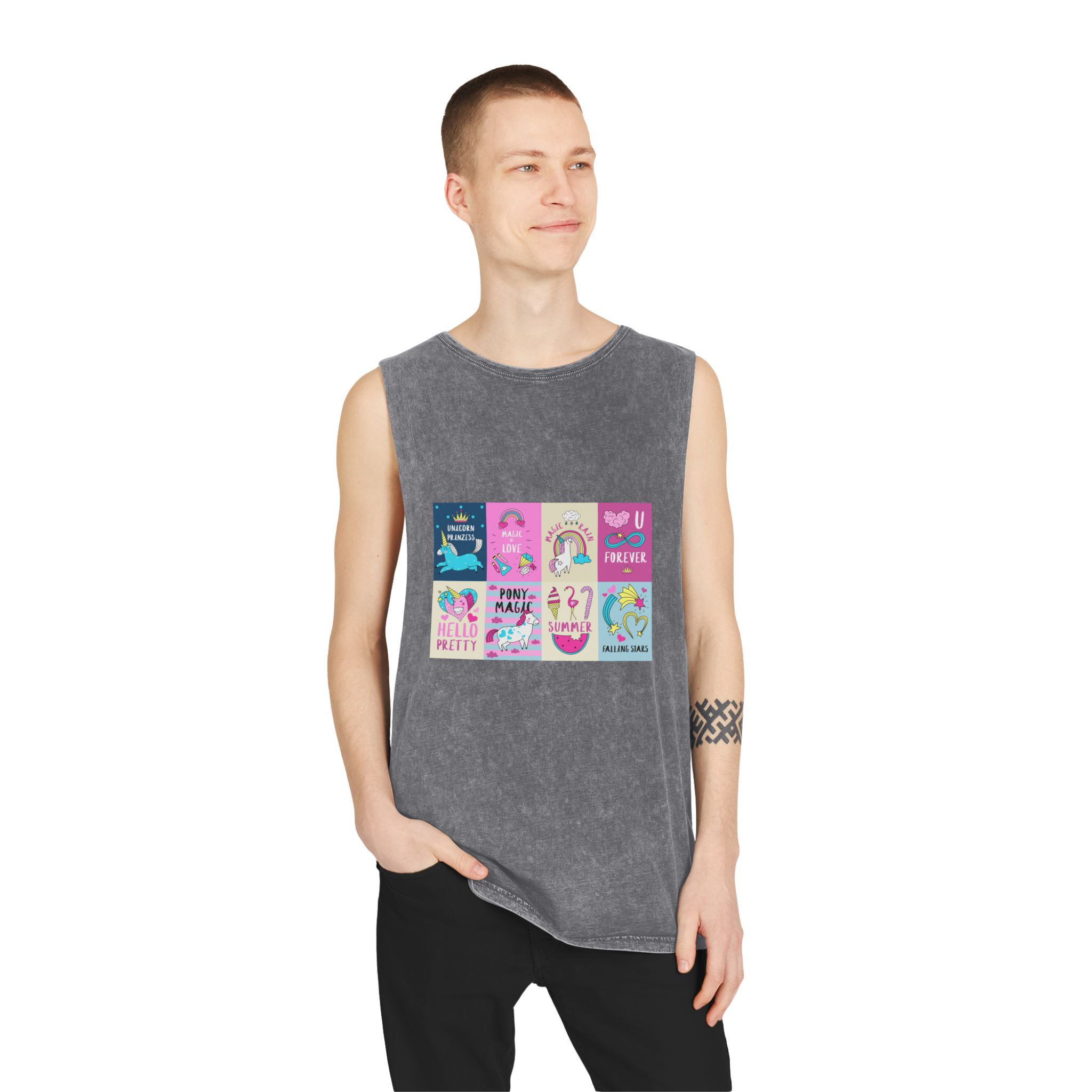 Unicorn V371 Unisex Stonewash Tank Top - Image 11