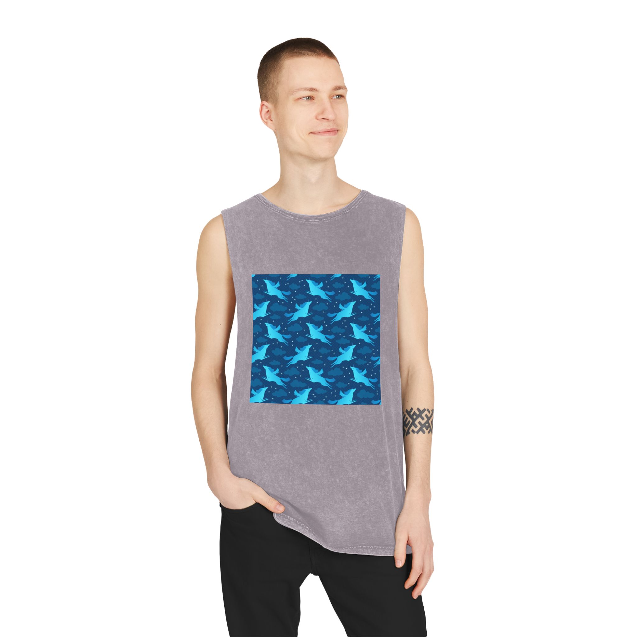 Unicorn V510 Unisex Stonewash Tank Top - Image 19