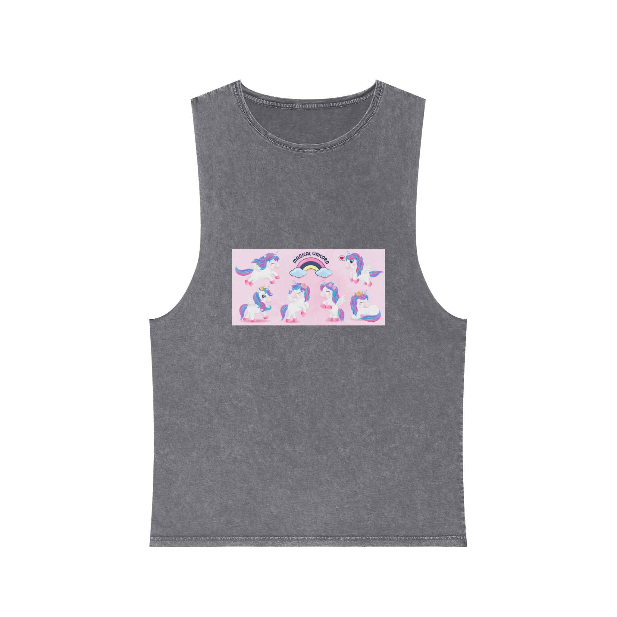 Unicorn V494 Unisex Stonewash Tank Top - Image 9