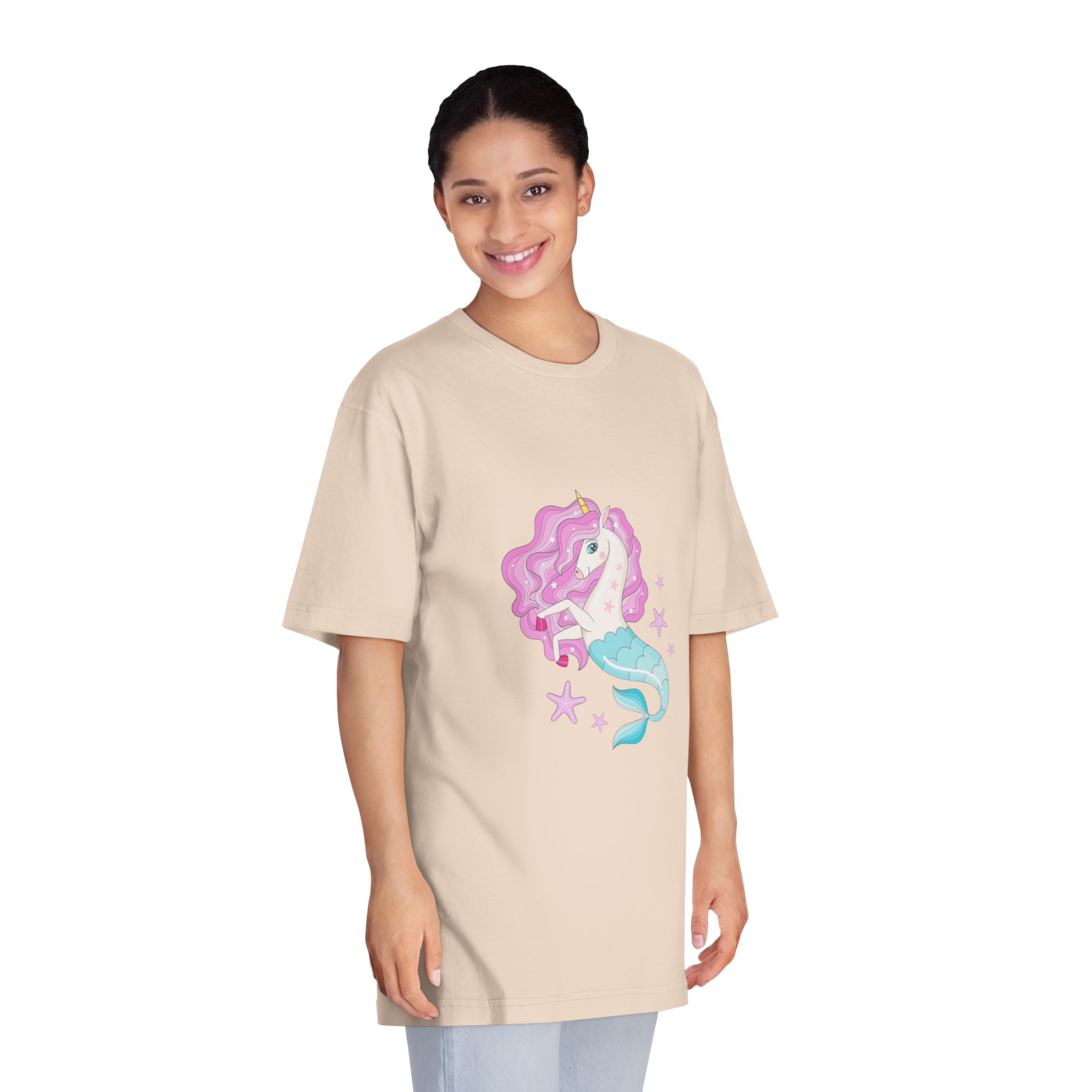 Beautiful Seahorse Unicorn With Pink Mane Unisex Classic Crewneck T Shirt - Image 11