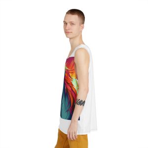 Illustration Unicorn With Colorful Mane Yellow Horn Generative Ai Mens Tank Aop