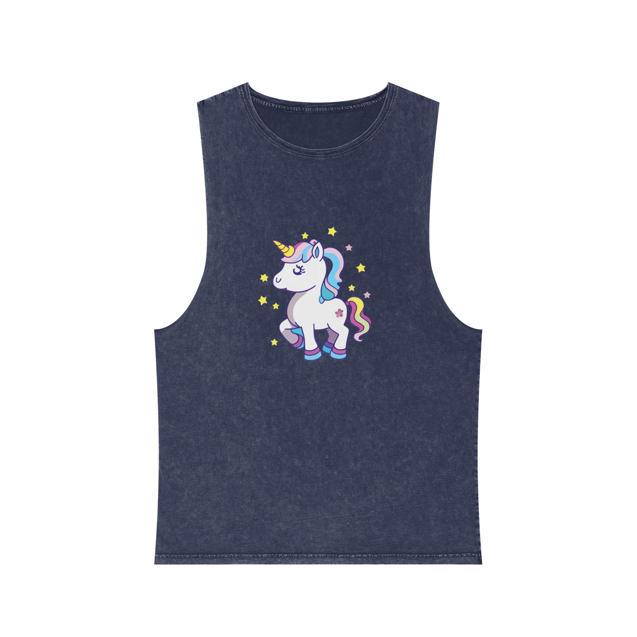 Unicorn 2 Unisex Stonewash Tank Top - Image 13