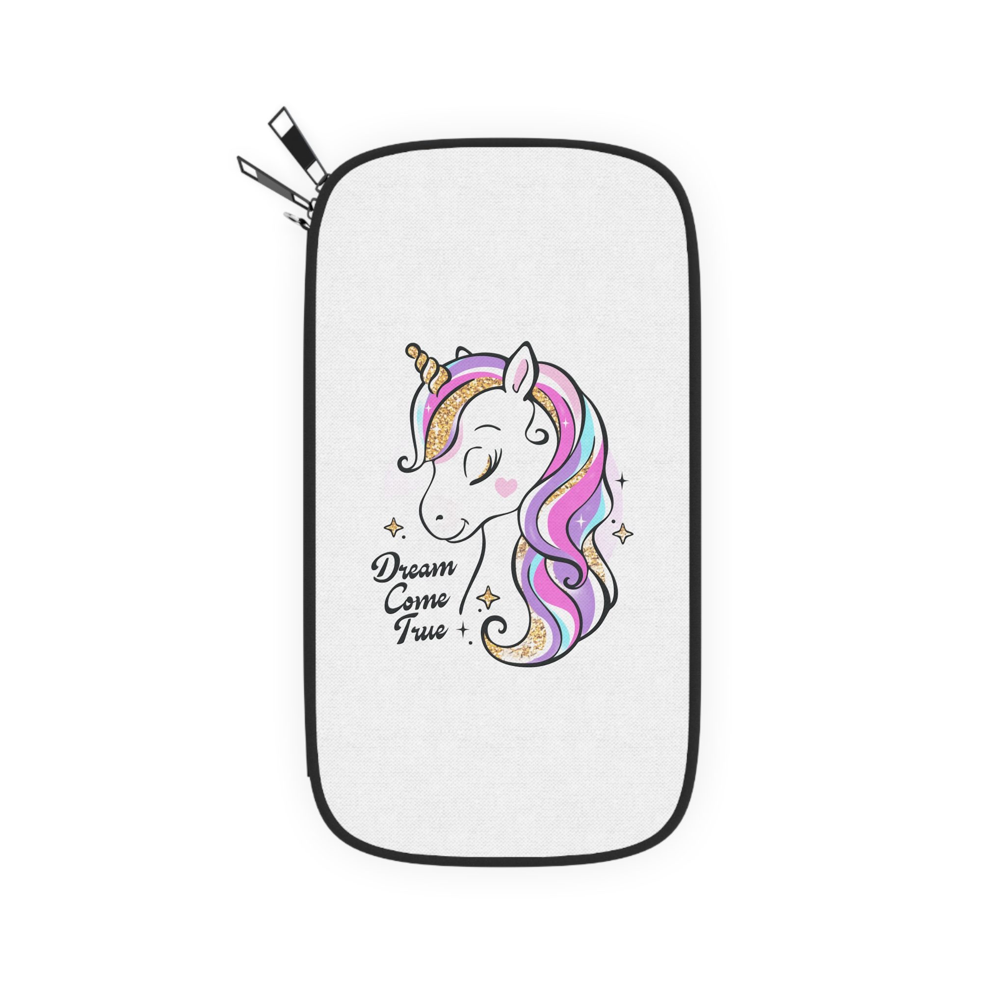 Art Beautiful Cartoon Little Unicorn On A White Background Sequins Print For Clothes and T Shirts Vector Illustration Fan T Shirt Design Vector Print Passport Wallet - Image 2