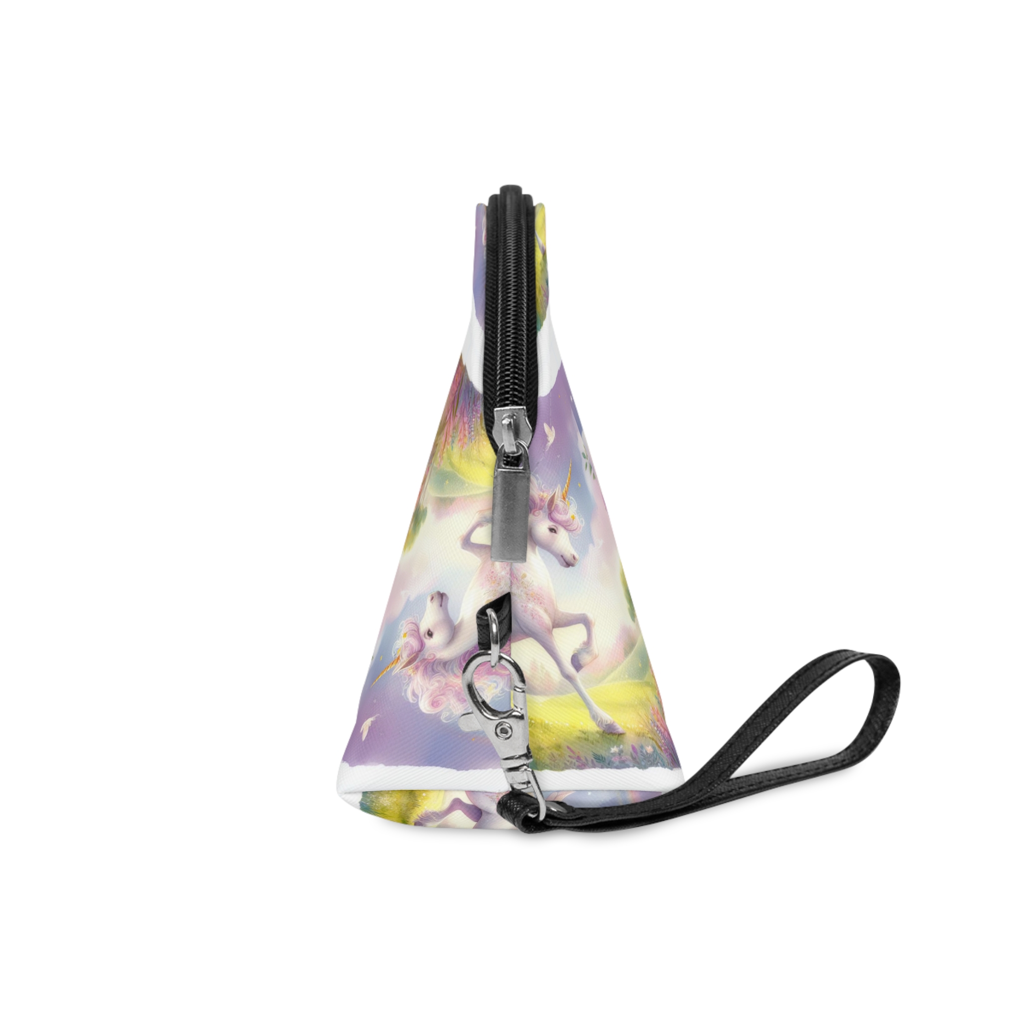 Beautiful Unicorn Running Magical Meadow Unicorn Background Images Whimsical Unicorn (10) Makeup Bag - Image 3