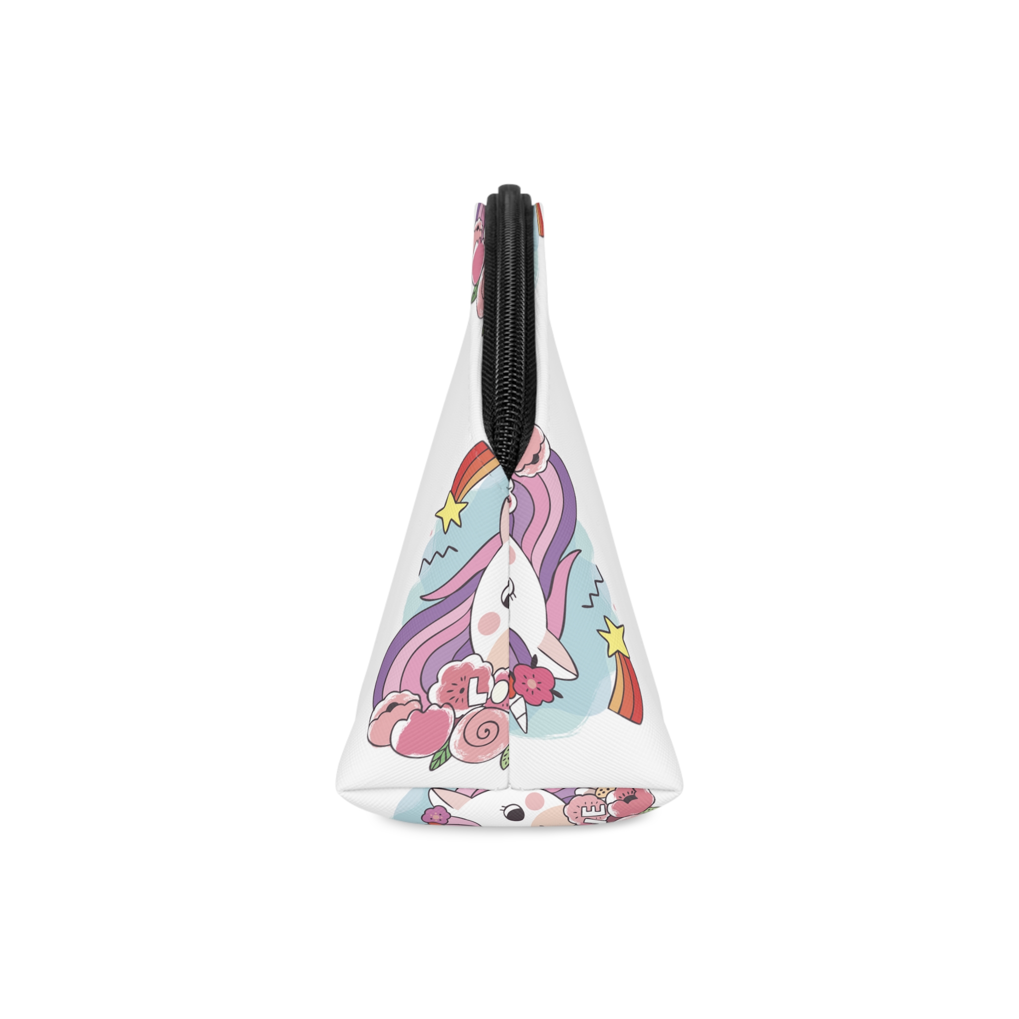Cartoon Cute Sweet Unicorns Flower Makeup Bag - Image 4