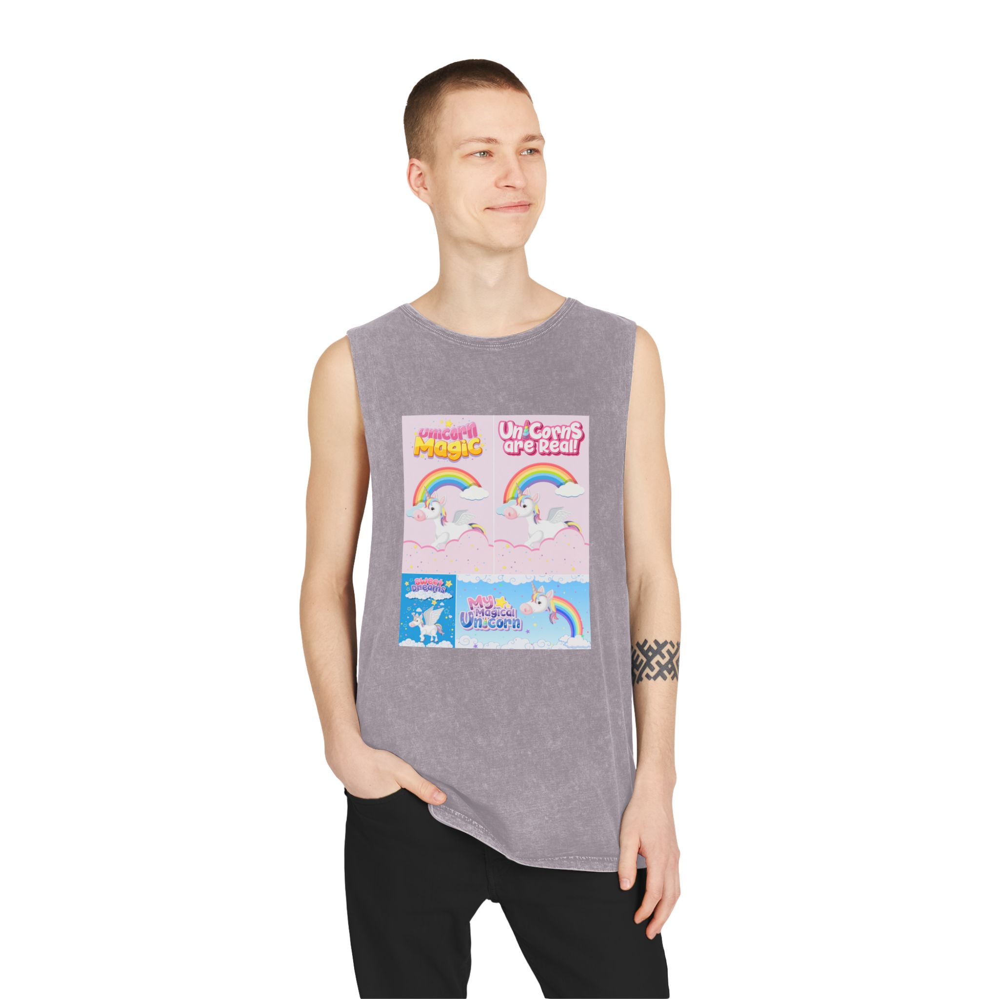 Unicorn V499 Unisex Stonewash Tank Top - Image 19