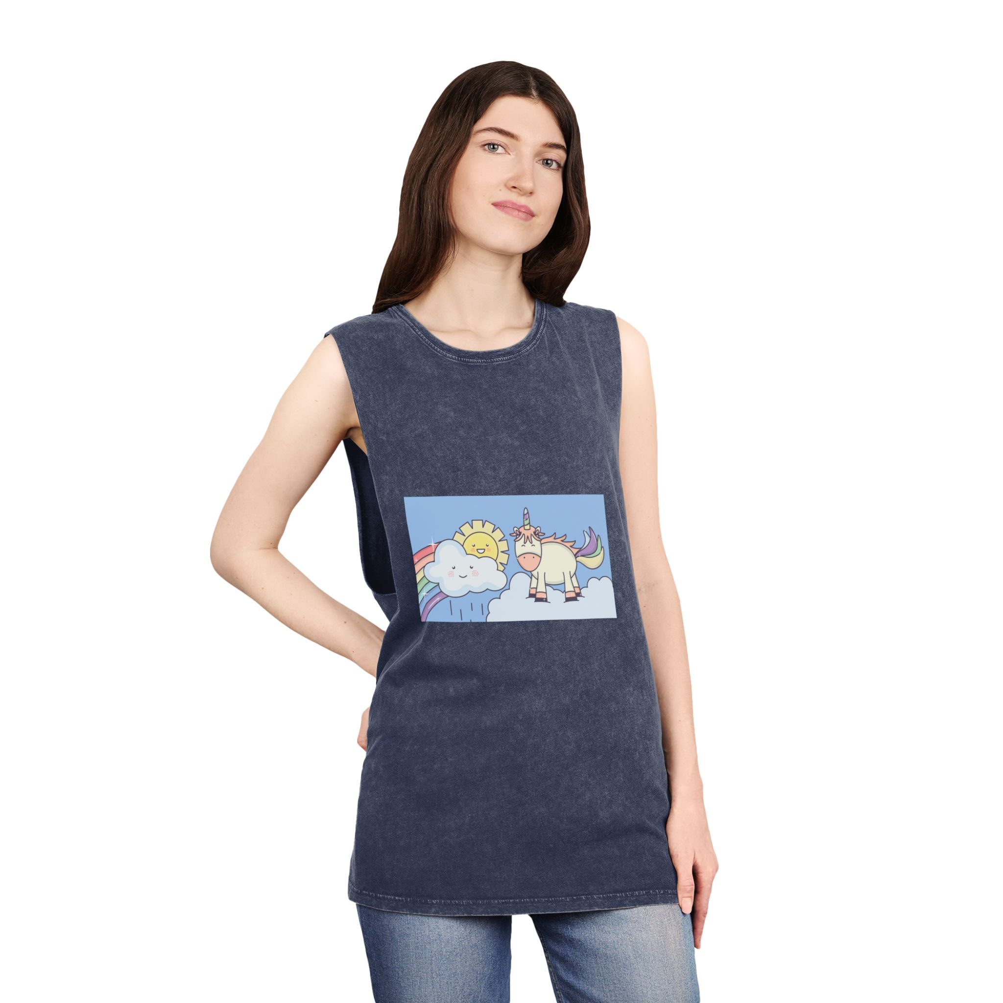 Unicorn V354 Unisex Stonewash Tank Top - Image 16