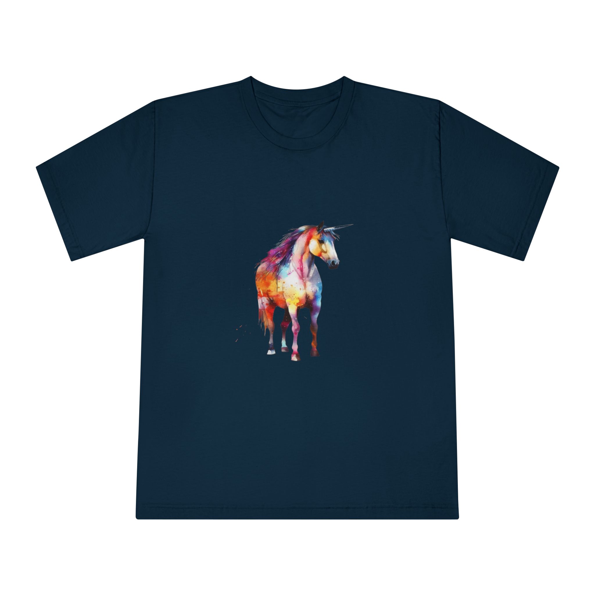 Unicorn With Rainbow Mane Tail Unisex Classic Crewneck T Shirt - Image 17