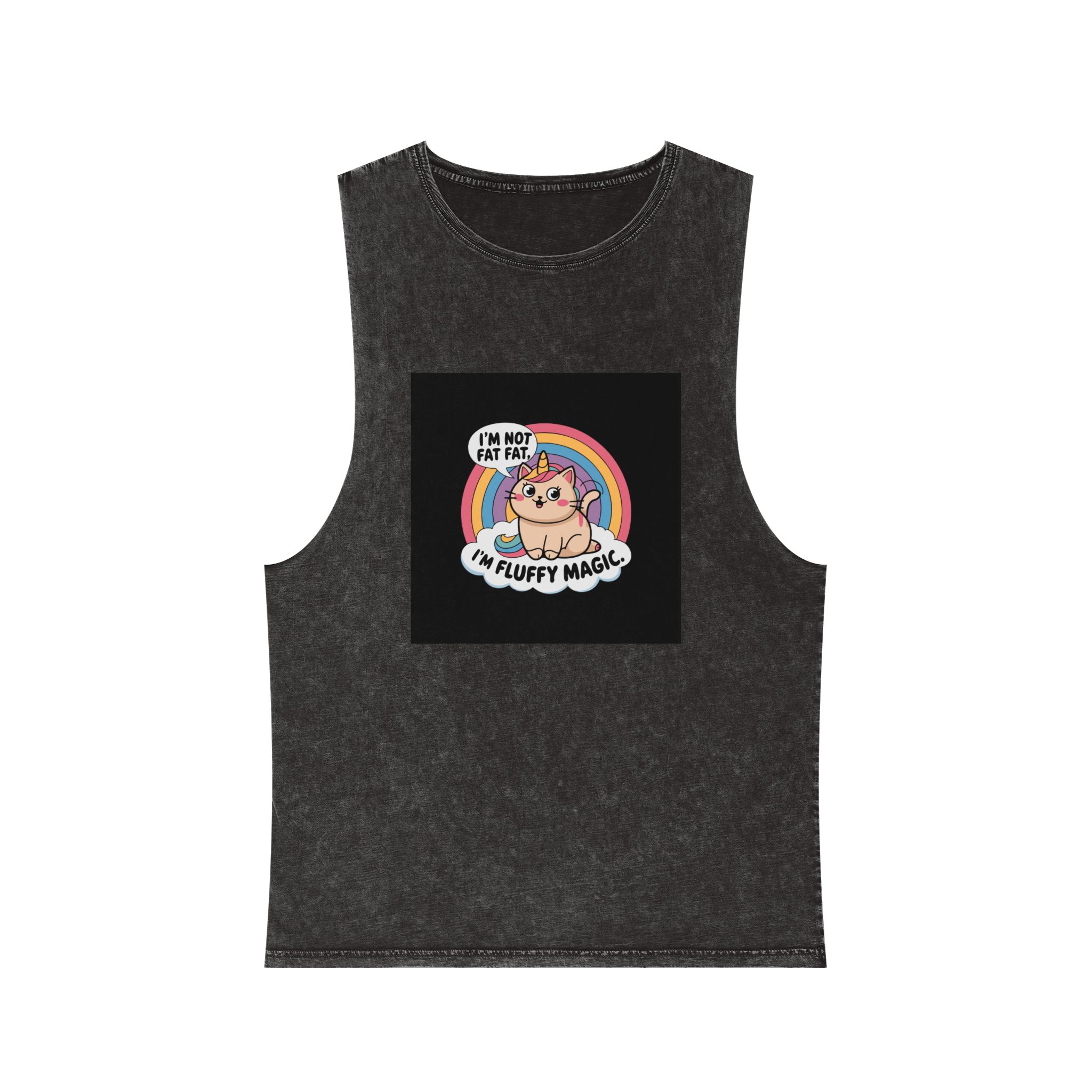 I'm Not Fat Unisex Stonewash Tank Top
