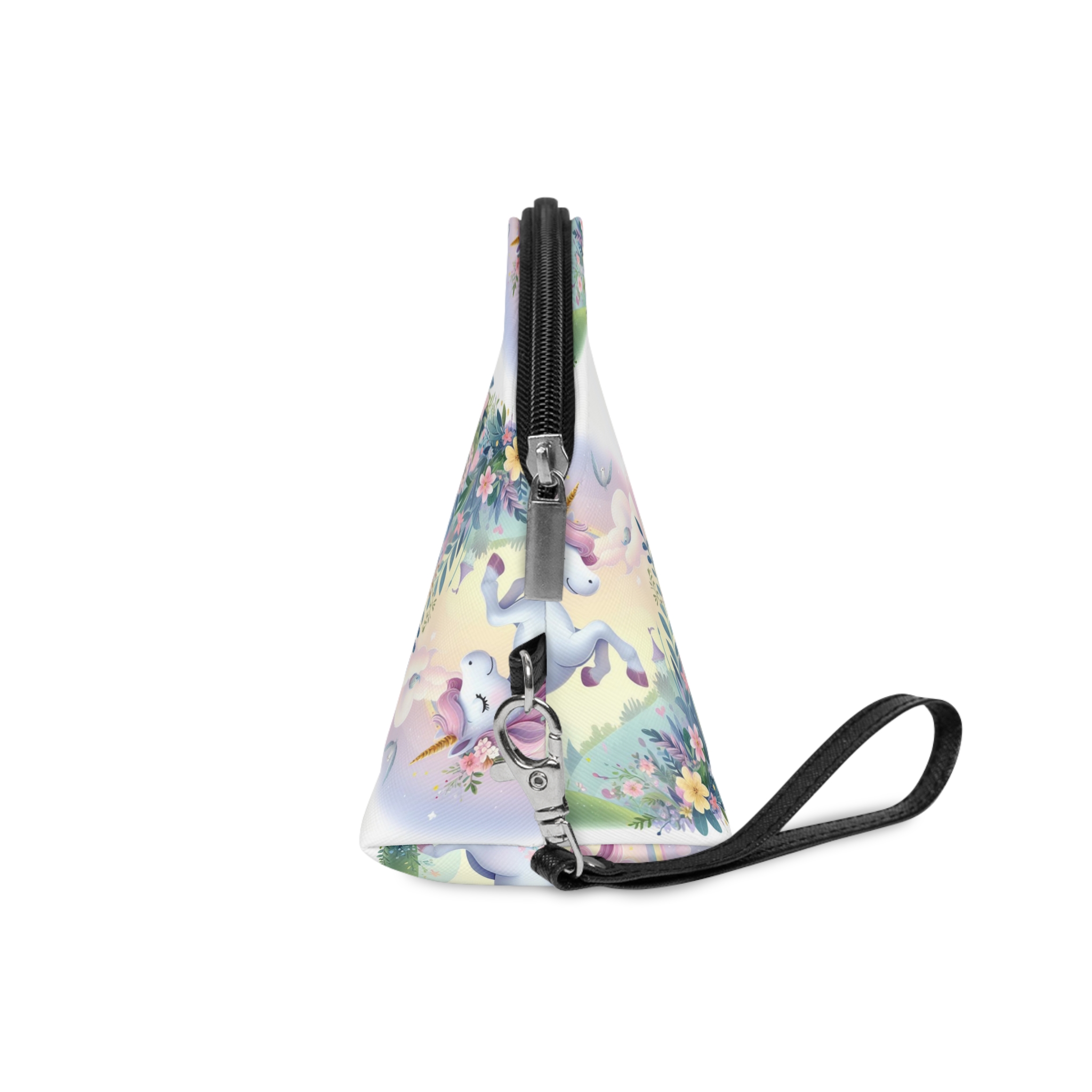 Beautiful Unicorn Running Magical Meadow Unicorn Background Images Whimsical Unicorn (11) Makeup Bag - Image 3