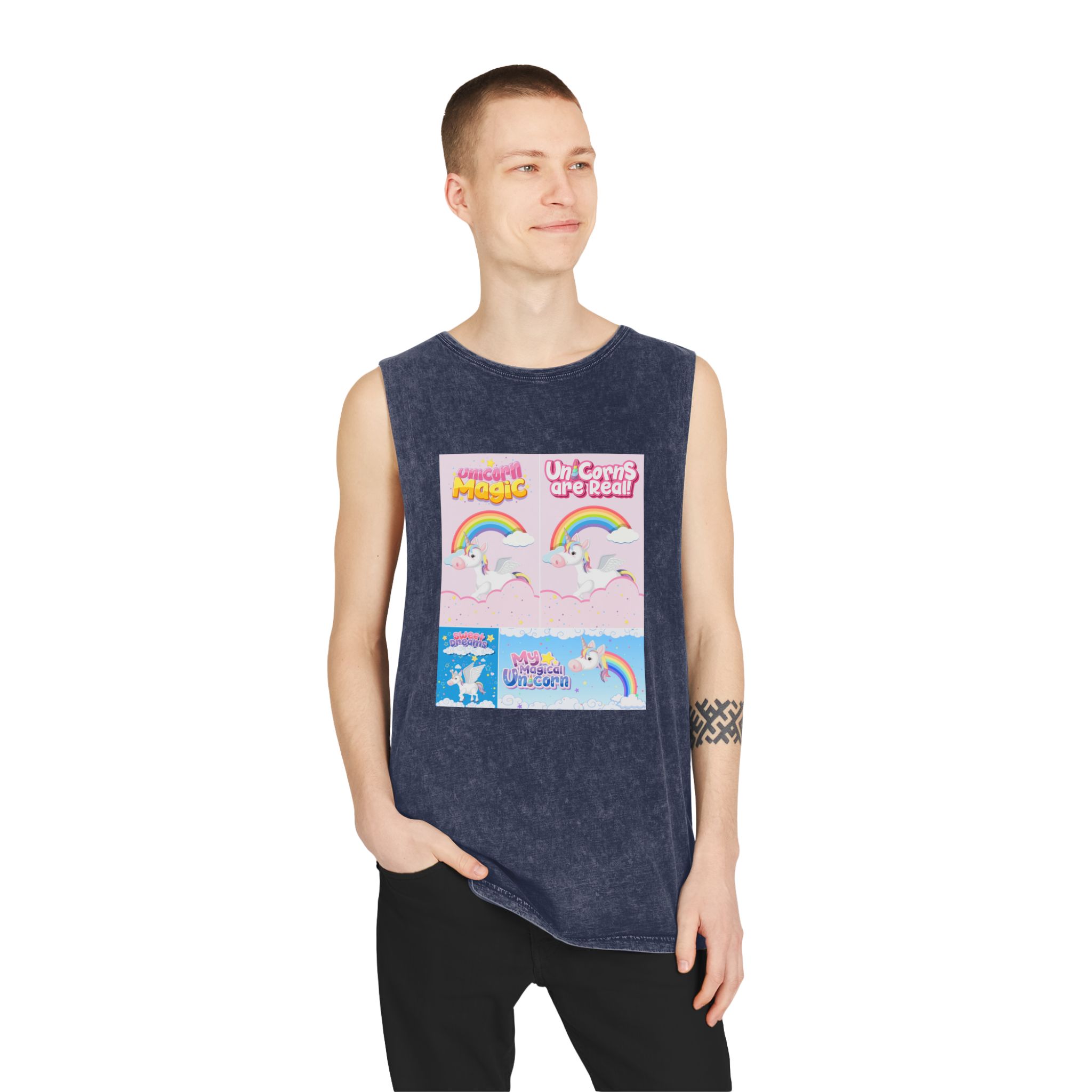 Unicorn V499 Unisex Stonewash Tank Top - Image 15
