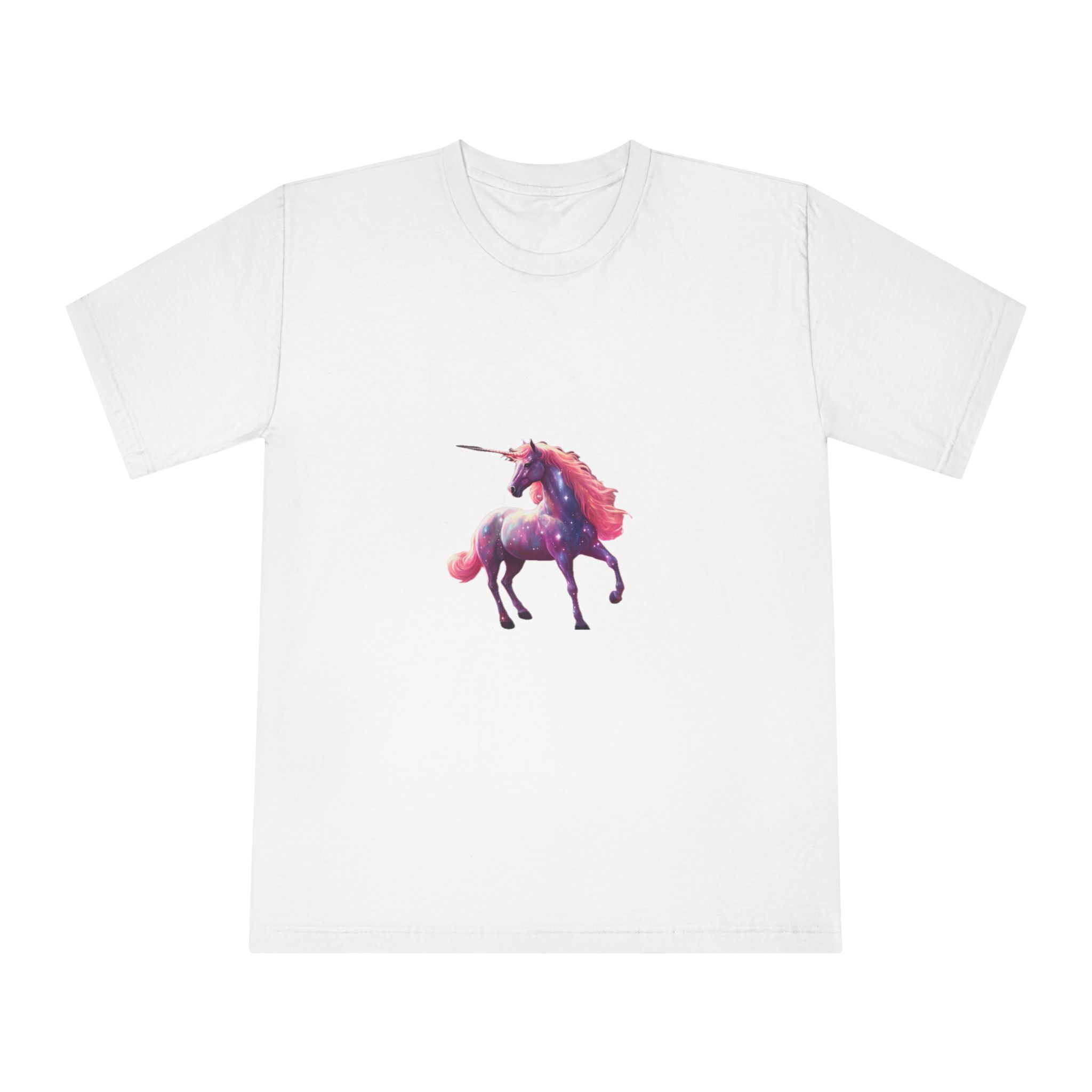 Unicorn With Pink Mane Stars It Unisex Classic Crewneck T Shirt