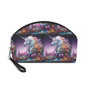 Multicolored Unicorn Galloping Dreem Unicorn Illustration (4) Makeup Bag