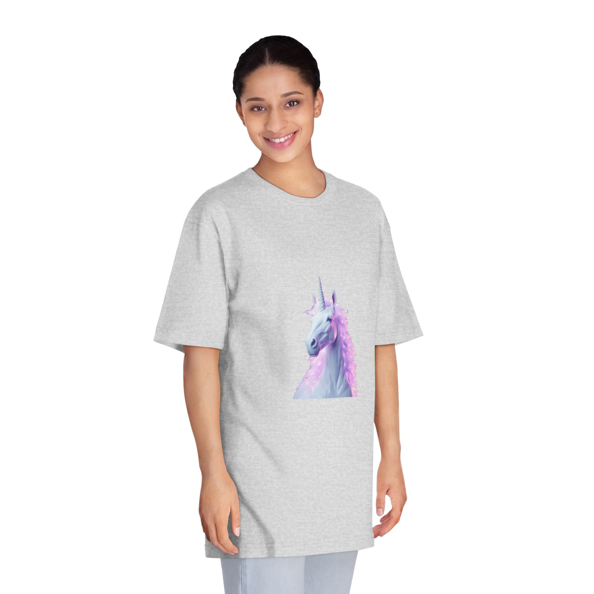 Unicorn With Pink Tone Colors Unisex Classic Crewneck T Shirt - Image 15