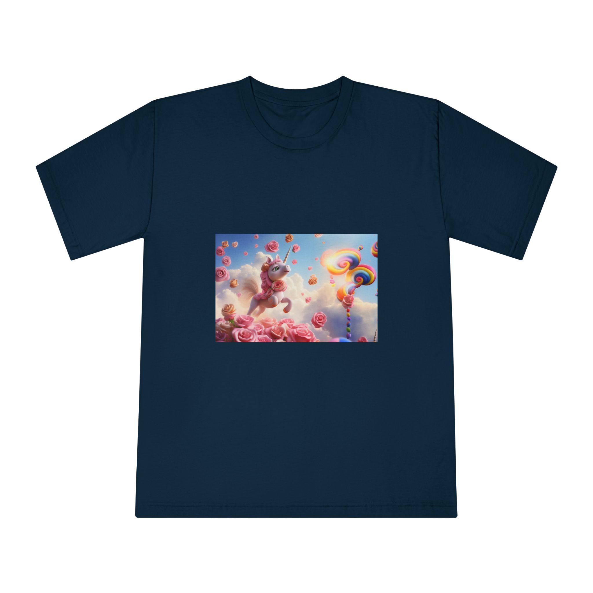 There Is Unicorn That Is Flying Through Air With Roses Generative Ai Unisex Classic Crewneck T Shirt - Image 17